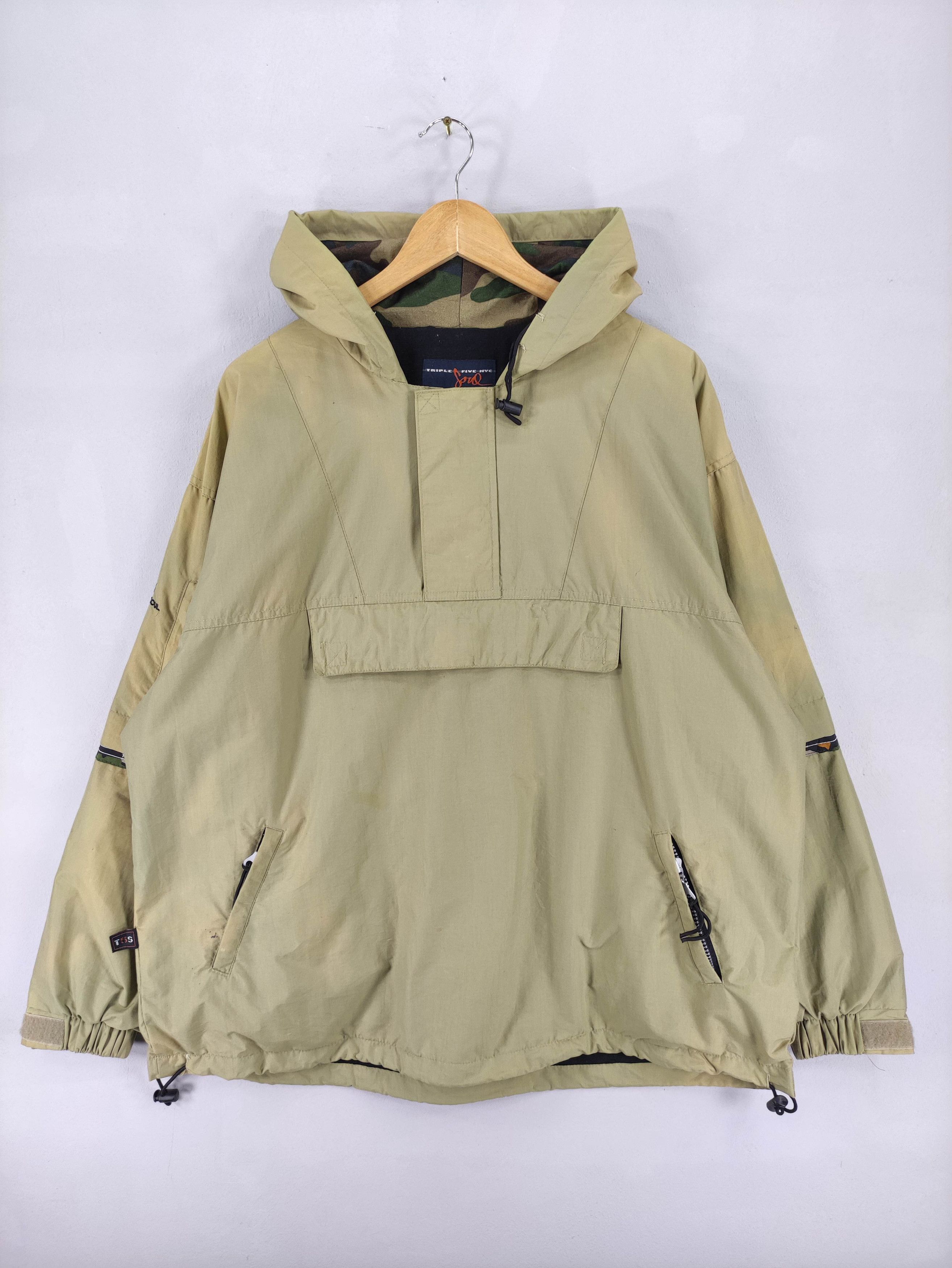 Japanese Brand Vintage Triple 5 Anorak Hoodie Half Zipper Faded Jacket Size US XXL / EU 58 / 5 - 1 Thumbnail