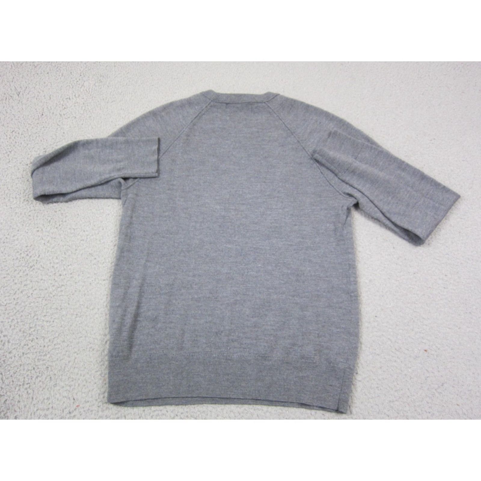 Banana Republic Banana Republic Sweater Womens Medium Gray Baruffa Wool Yarn Pullover Knit Crew Neck 90s Style Block Size M / US 6-8 / IT 42-44 - 7 Thumbnail