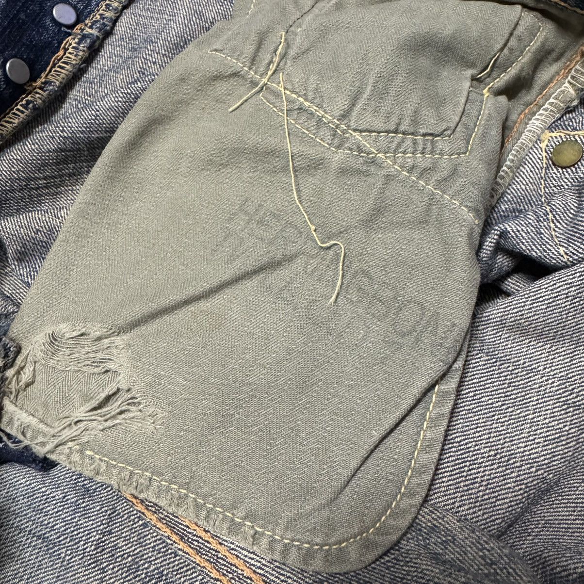 The Real McCoy's Vintage Real McCoys Ultimate Seeker Distessed Denim Jeans Size US 30 / EU 46 - 24 Thumbnail
