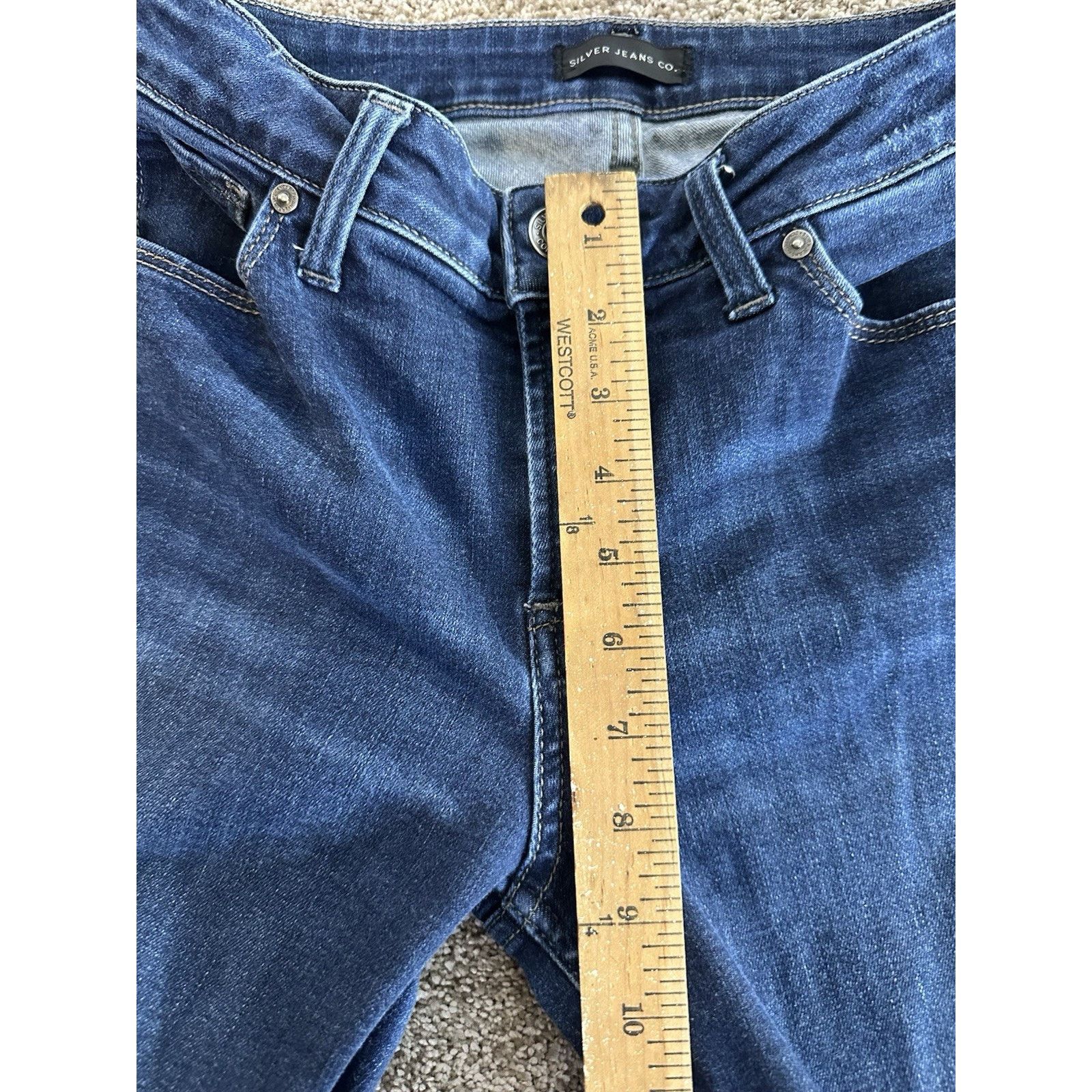 Silver Jeans Co. Silver Avery Slim Boot Cut Jeans Women 29x33 Blue Dark Wash Size 29" - 5 Thumbnail