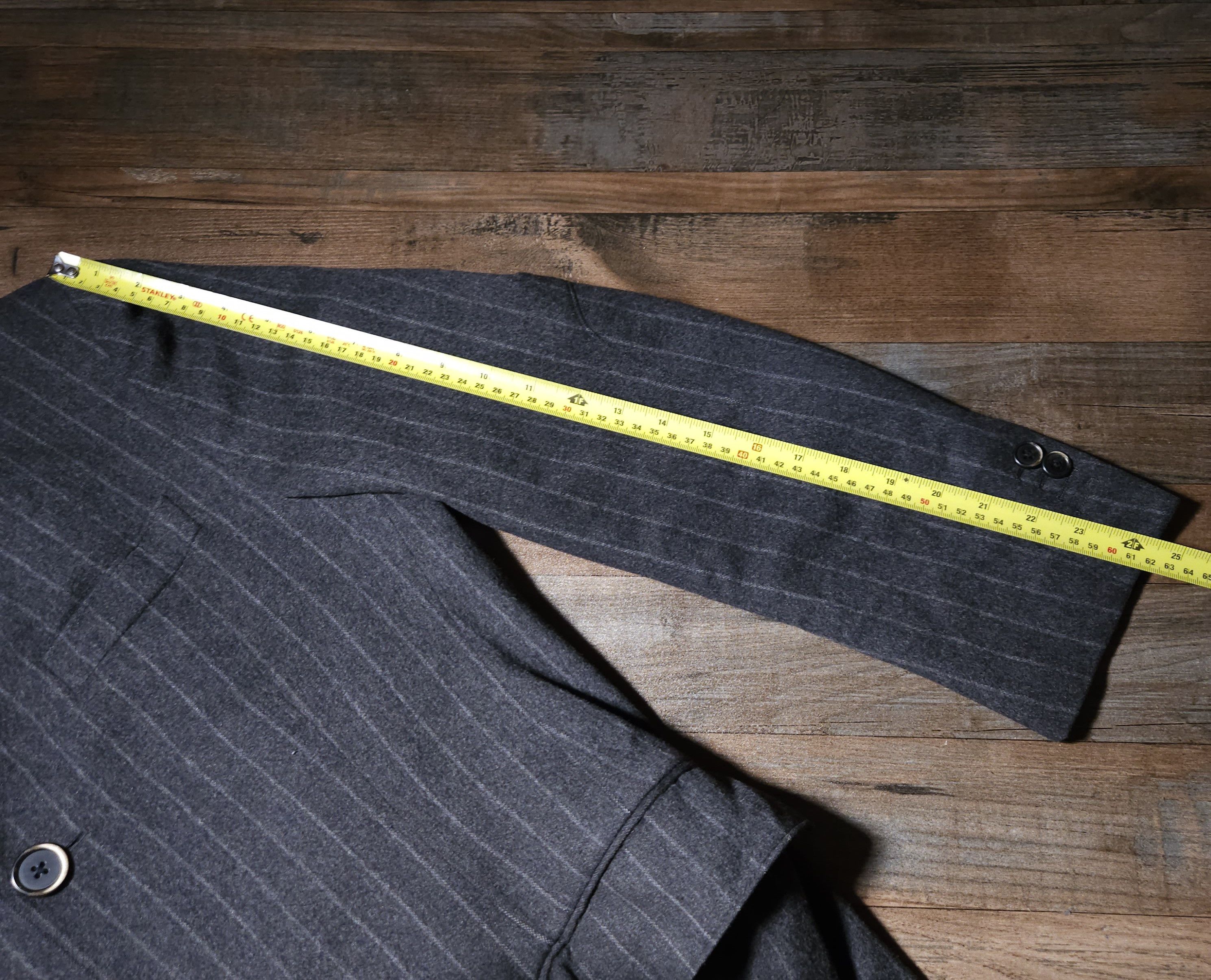 Corneliani Corneliani ID Wool Zip Coat Removable Vest Pinstripe Size US M / EU 48-50 / 2 - 13 Thumbnail