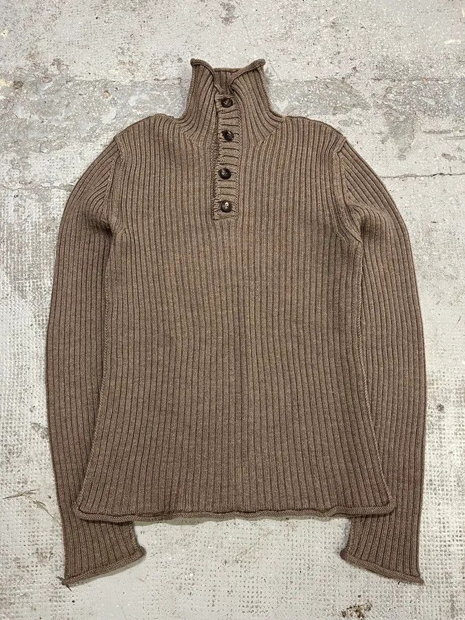 AW2009 Dolce & Gabbana Camel Buttoned Up Sweater
