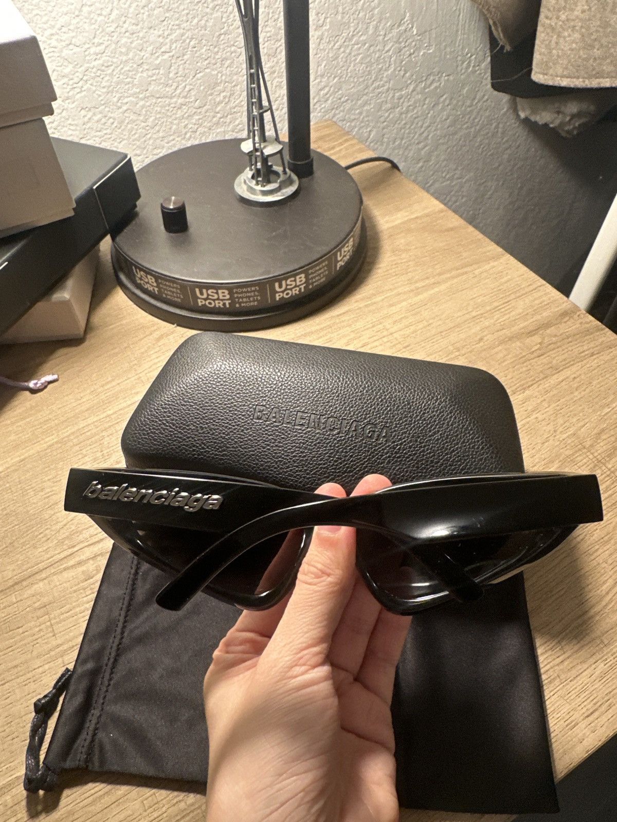 Balenciaga Black Exaggerated Sport Goggle Sunglasses Size ONE SIZE - 5 Thumbnail