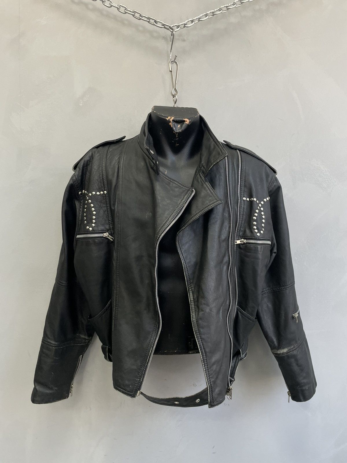 Schott Leather biker style moto jacket harley favidson legrandebleu Size US S / EU 44-46 / 1 - 4 Thumbnail