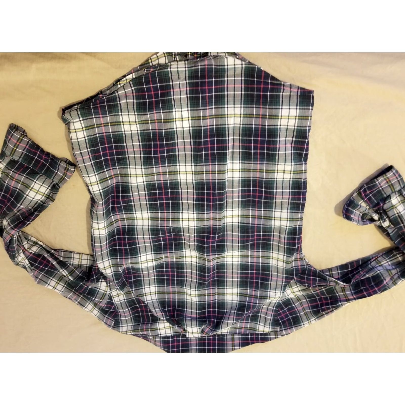 Polo Ralph Lauren Polo Ralph Lauren Dress Shirt Mens S Small Green Plaid Cotton Button Long Sleeve Shirt Size 36R - 6 Thumbnail