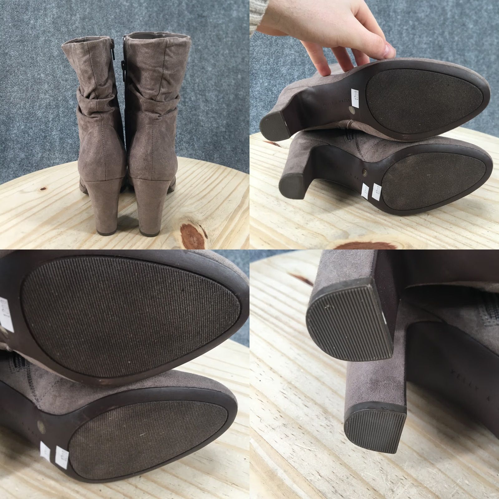 Vintage Kelly & Katie Boots Womens 10M Lola Ankle Bootie Gray Casual Comfort Block Heels Size US 10 / IT 40 - 8 Thumbnail