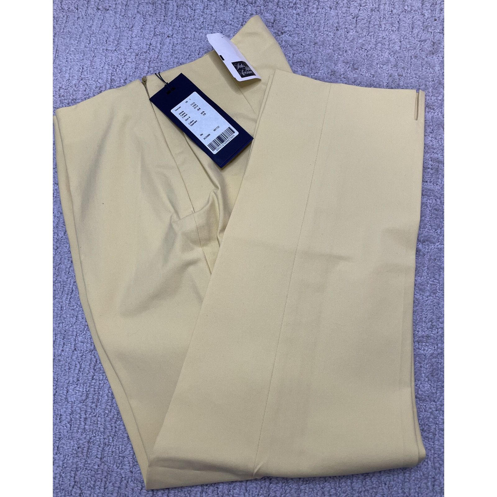 Piazza Sempione Piazza Sempione Yellow Cotton Audrey Cropped Pants Capris 10 Size 30" / US 8 / IT 44 - 2 Thumbnail