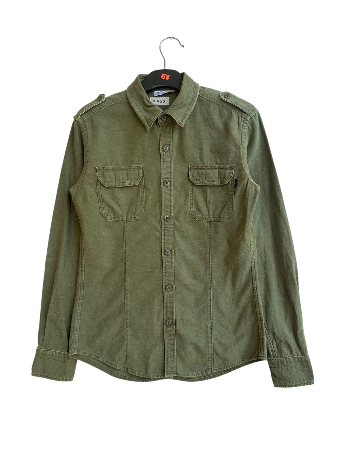 AZ by junhashimoto Az Jun Hashimoto Olive Green Shirt Size US M / EU 48-50 / 2 - 1 Thumbnail