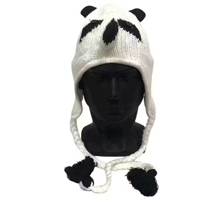 image of Cartoon Network x Hat Panda Bunny Horn Knit Beanie Hat, Men's
