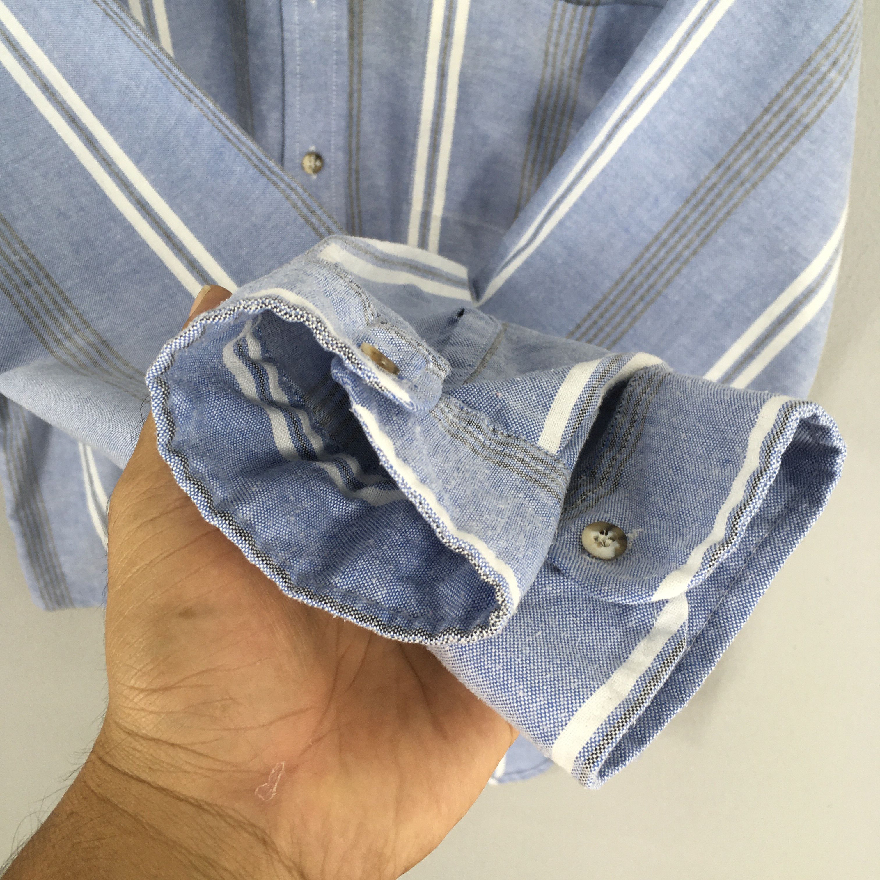 Lee Vintage 1990s Lee Made In Usa Vertical Striped Size US L / EU 52-54 / 3 - 4 Thumbnail
