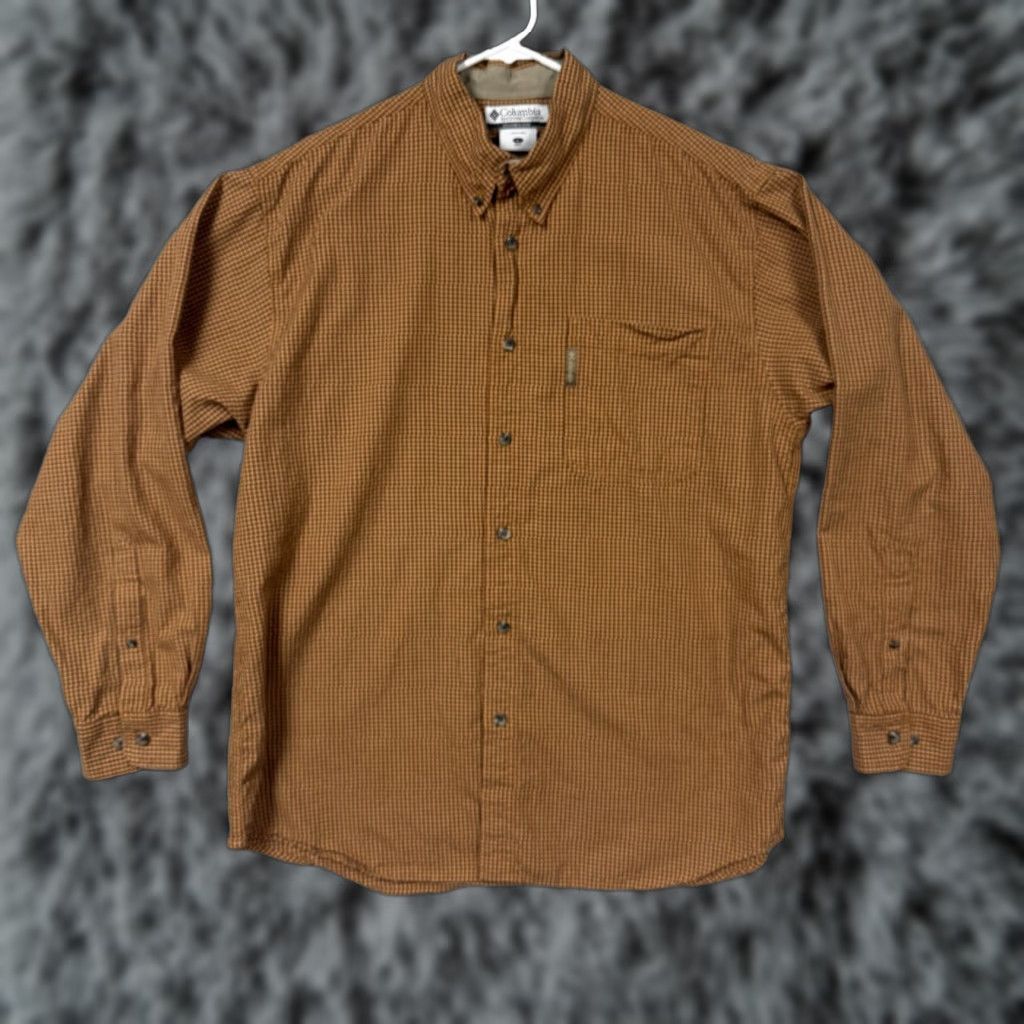 Vintage VTG Columbia Button-Down Shirt Men L Brown Orange Plaid Long Sleeve Size US L / EU 52-54 / 3 - 1 Thumbnail