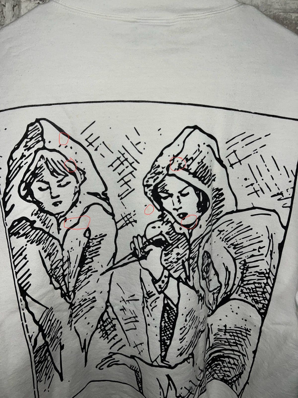 G59 Records CULT GLORIA - DRAWINGS CHAMPION CREWNECK (WHITE) MEDIUM Size US M / EU 48-50 / 2 - 13 Thumbnail