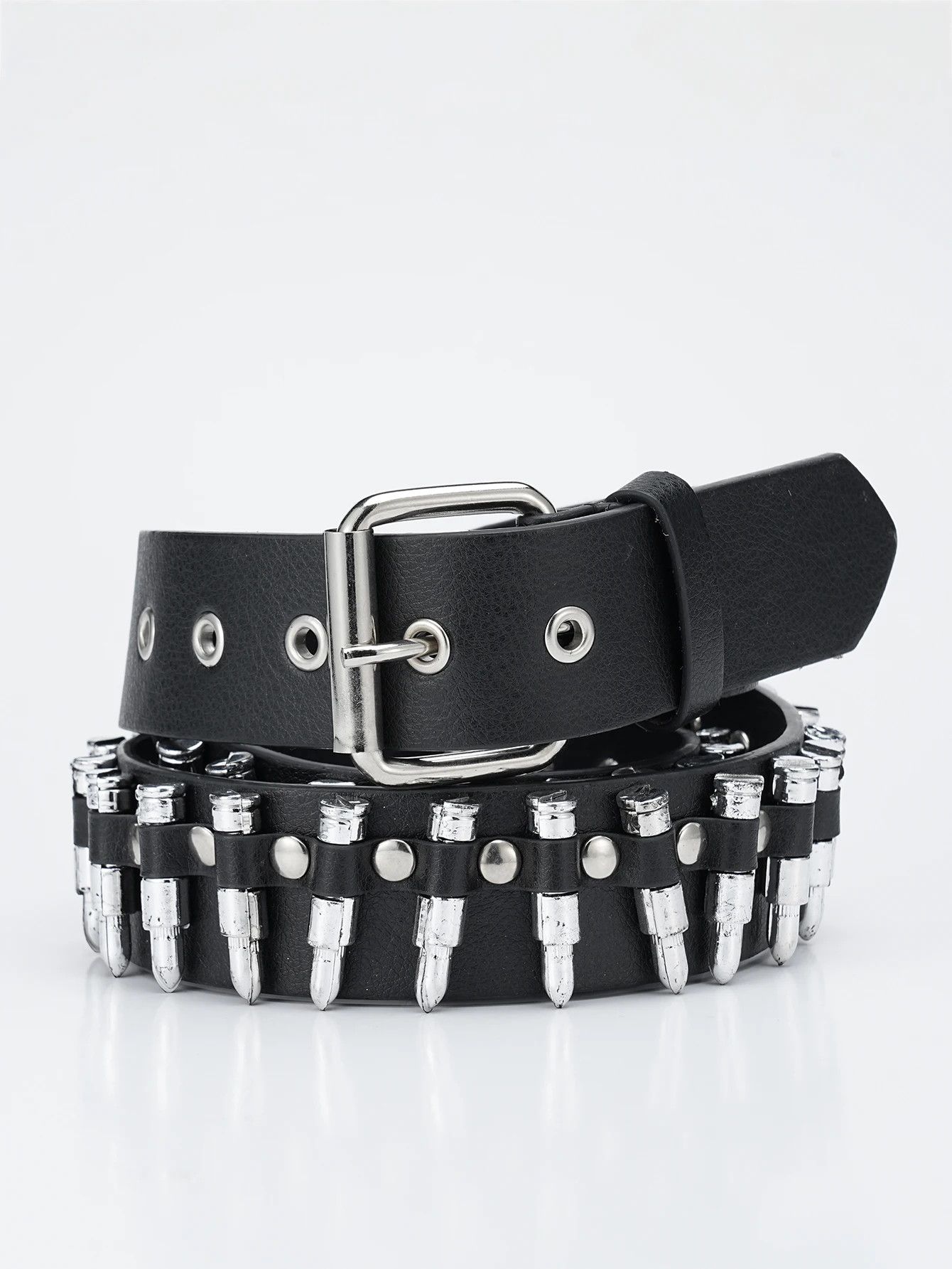 Y2K Black Bullet Belt