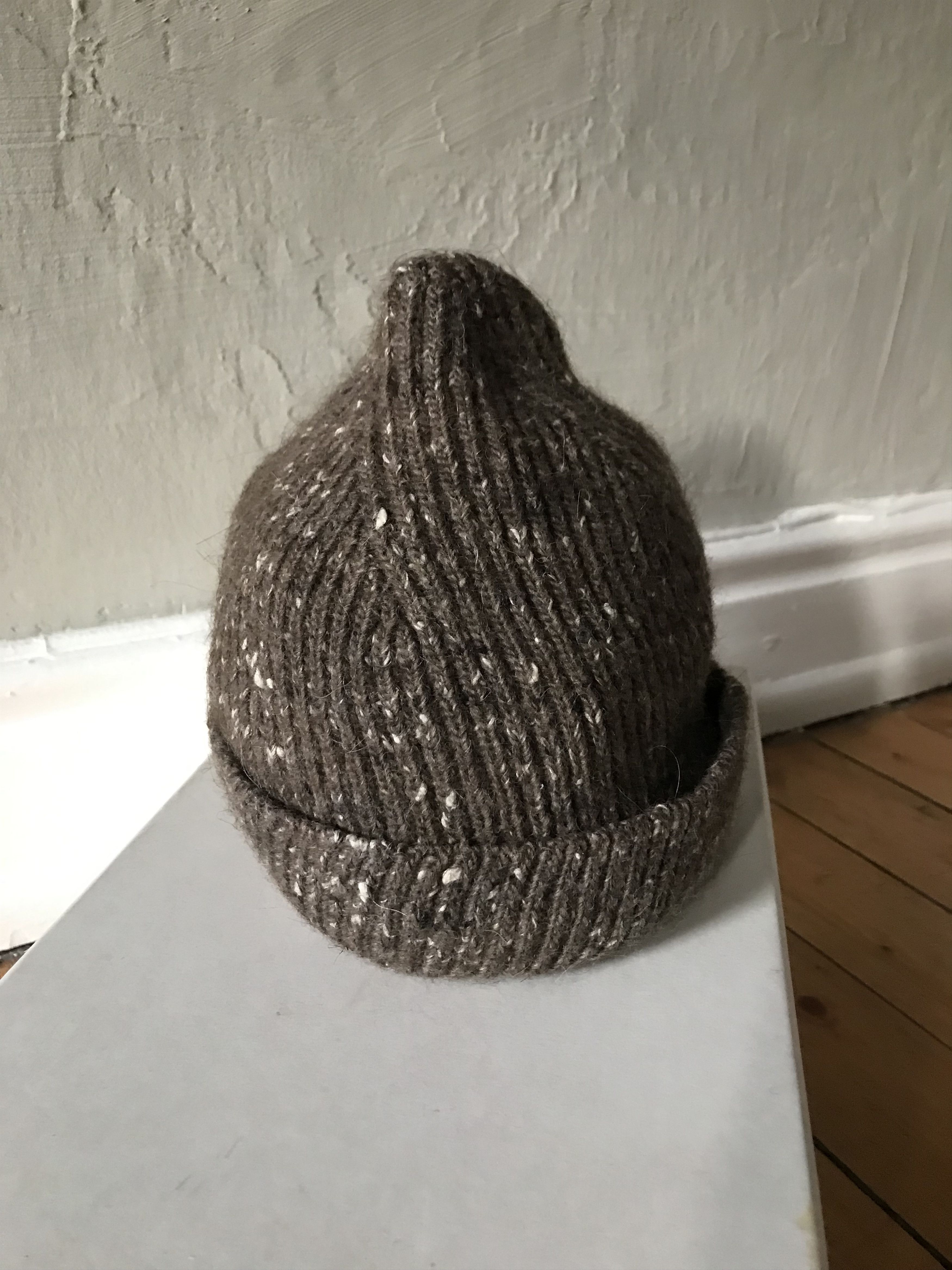 Pre-owned Maison Margiela Fw17  14 Knit Beanie In Brown Sand