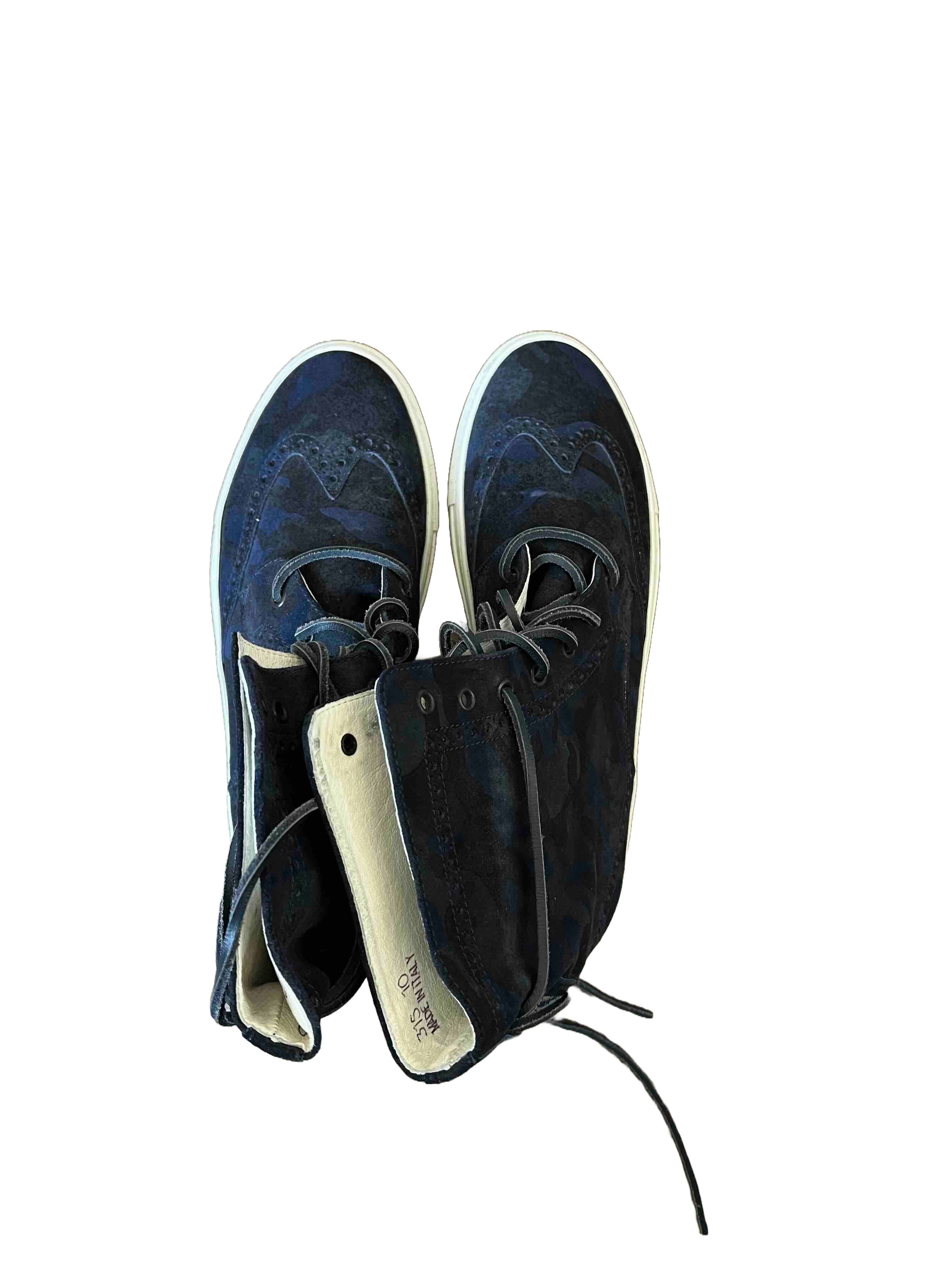 Del Toro Del Toro Navy Camo Suede Sneaker Size US 10 / EU 43 - 6 Thumbnail