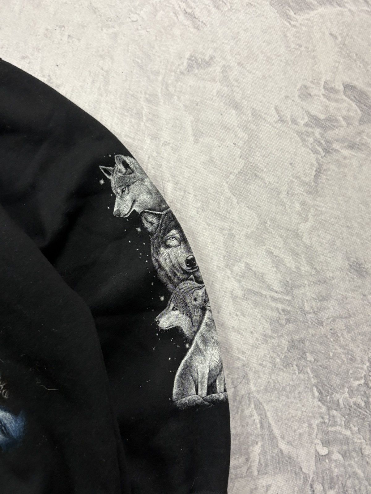 Japanese Brand Vintage Wolf ZIP hoodie rap hip-hop retro wide loose baggy Size US L / EU 52-54 / 3 - 8 Thumbnail