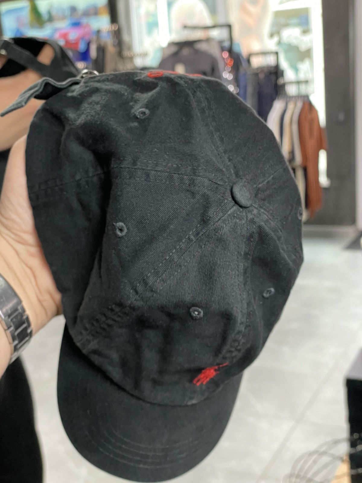 Polo Ralph Lauren Men’s Cap Polo Ralph Lauren – Black with Red Logo Size ONE SIZE - 11 Thumbnail
