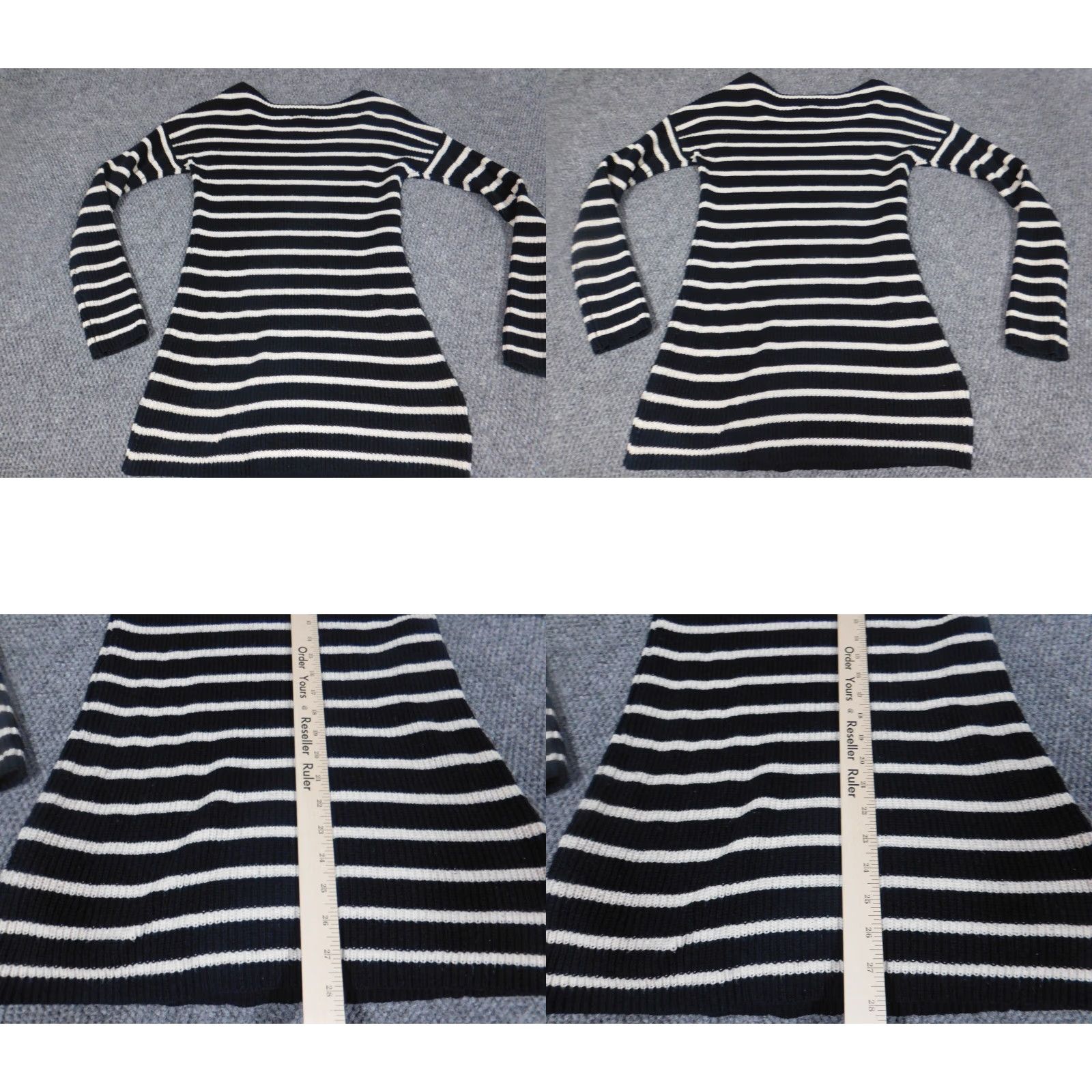 Old Navy Old Navy Womens Sweater Small Black Striped Knit Pullover Crew Neck Raglan Long Sleeve Open Stretch Bow Button Acrylic Cotton Slim Regular Women Size S / US 4 / IT 40 - 8 Thumbnail