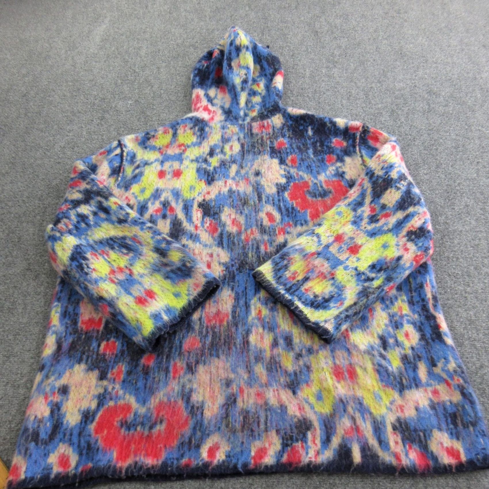 Anthropologie Anthropologie Sweater Womens L/XL Multicolor V-Neck Hooded Knit Pullover Casual Winter Geometric Knit Size L / US 10 / IT 46 - 7 Thumbnail
