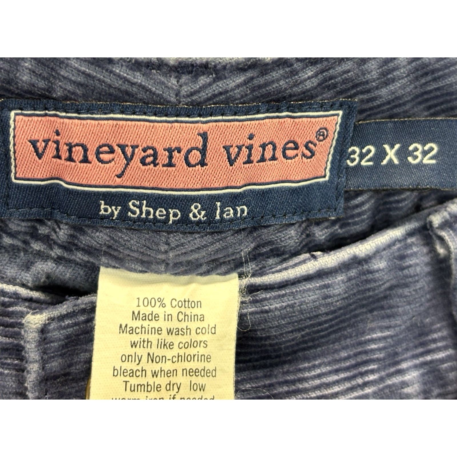 Vineyard Vines Vineyard Vines Pants Men 32x32 Blue Stretch Corduroy Chino 5-Pocket Regular Fit Straight Hem/Flat Front Size US 32 / EU 48 - 5 Thumbnail