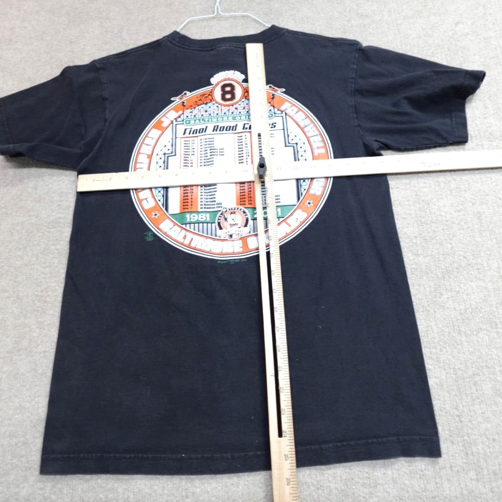 Vintage VINTAGE Baltimore Orioles Shirt M Black Crew Neck Short Sleeve Cal Ripken Farewell Tour 2001 Mens Regular Size US M / EU 48-50 / 2 - 7 Thumbnail