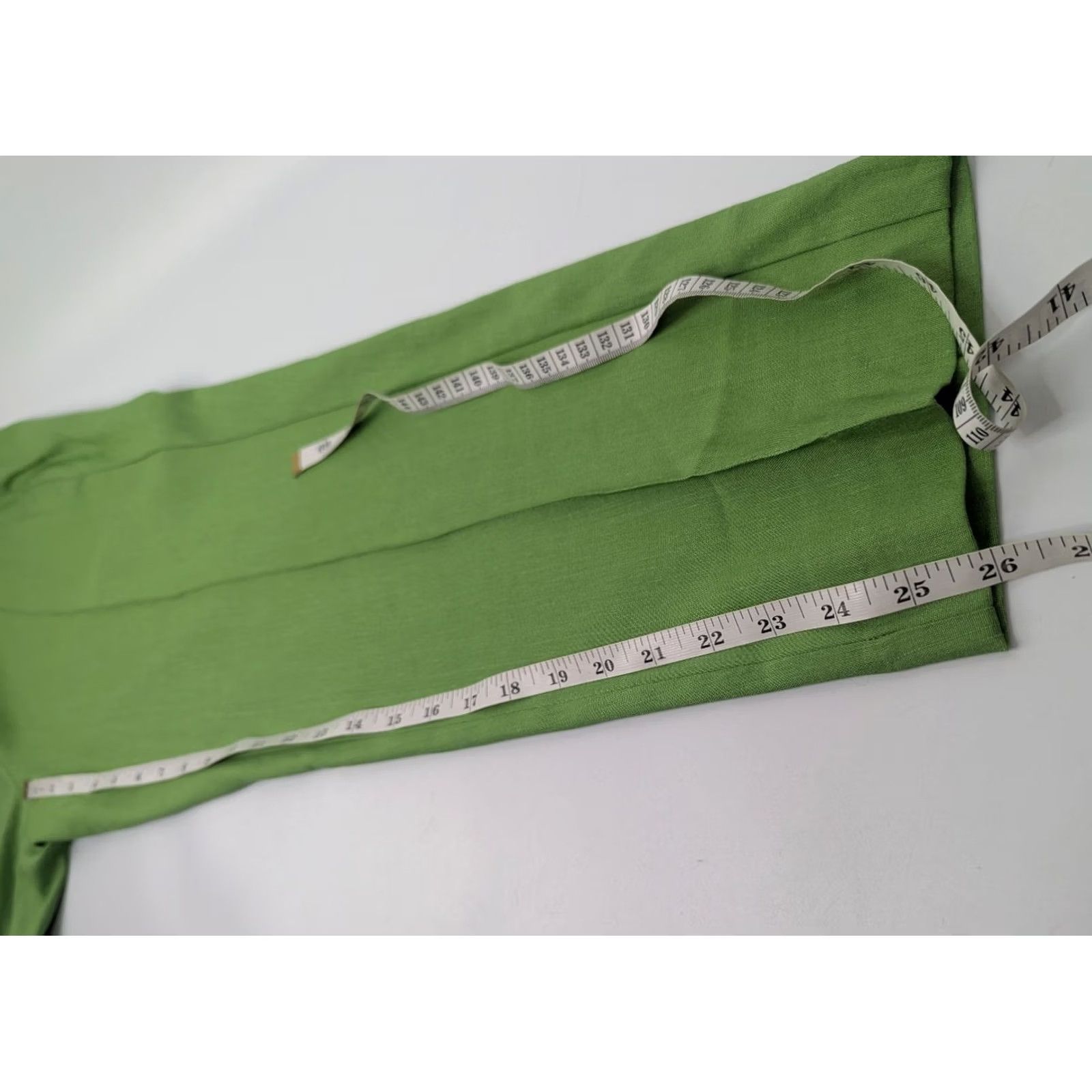 J. Jill J. Jill Linen Stretch Pants Women Medium Green Cropped Pull On Lightweight Casual Beach Summer Vacation style Cropped Pockets Womens Size 32" / US 10 / IT 46 - 6 Thumbnail