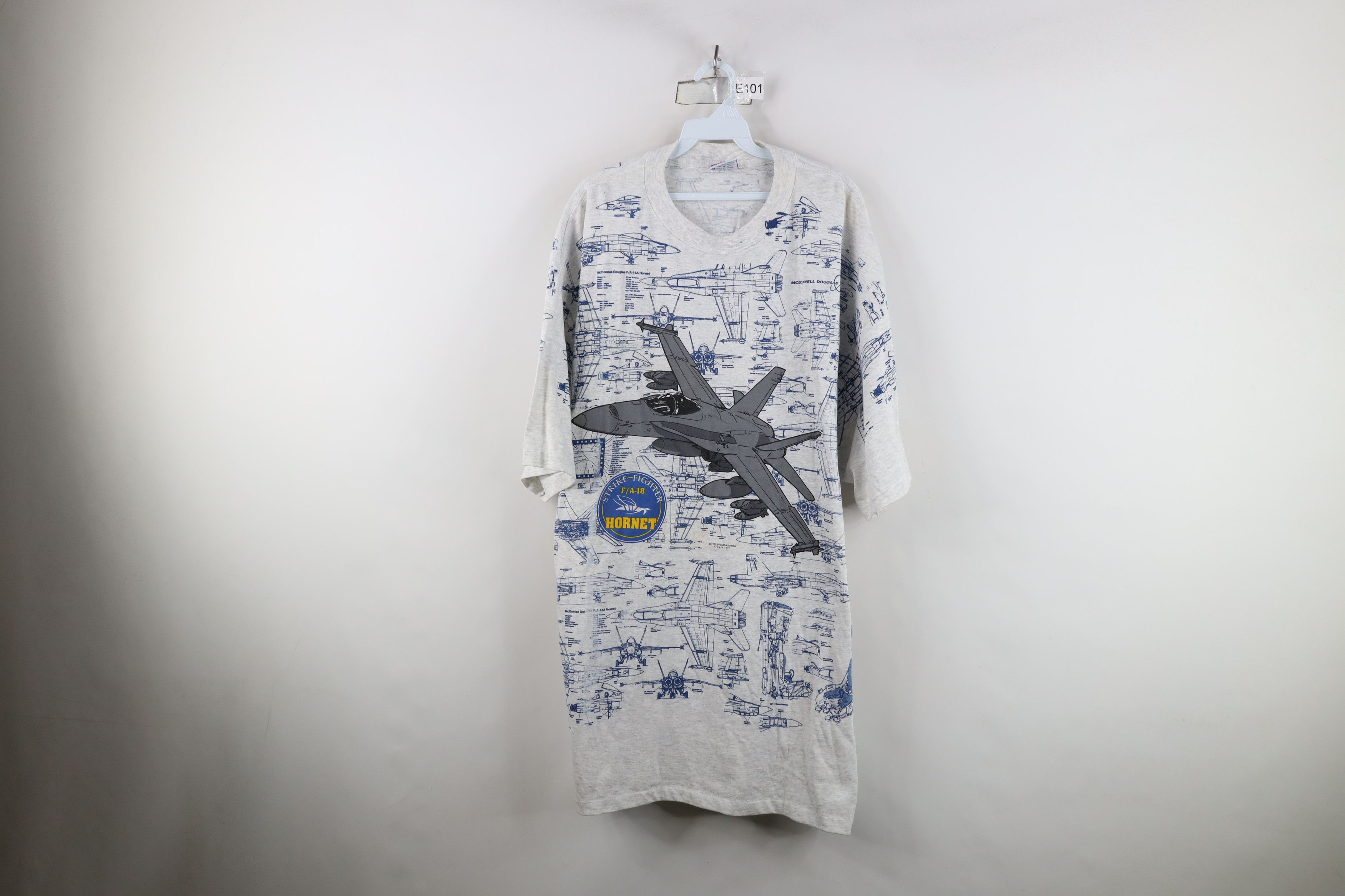 Vintage Vintage 90s F/A-18 War Jet Plane All Over Print T-Shirt USA Size US XXL / EU 58 / 5 - 1 Thumbnail