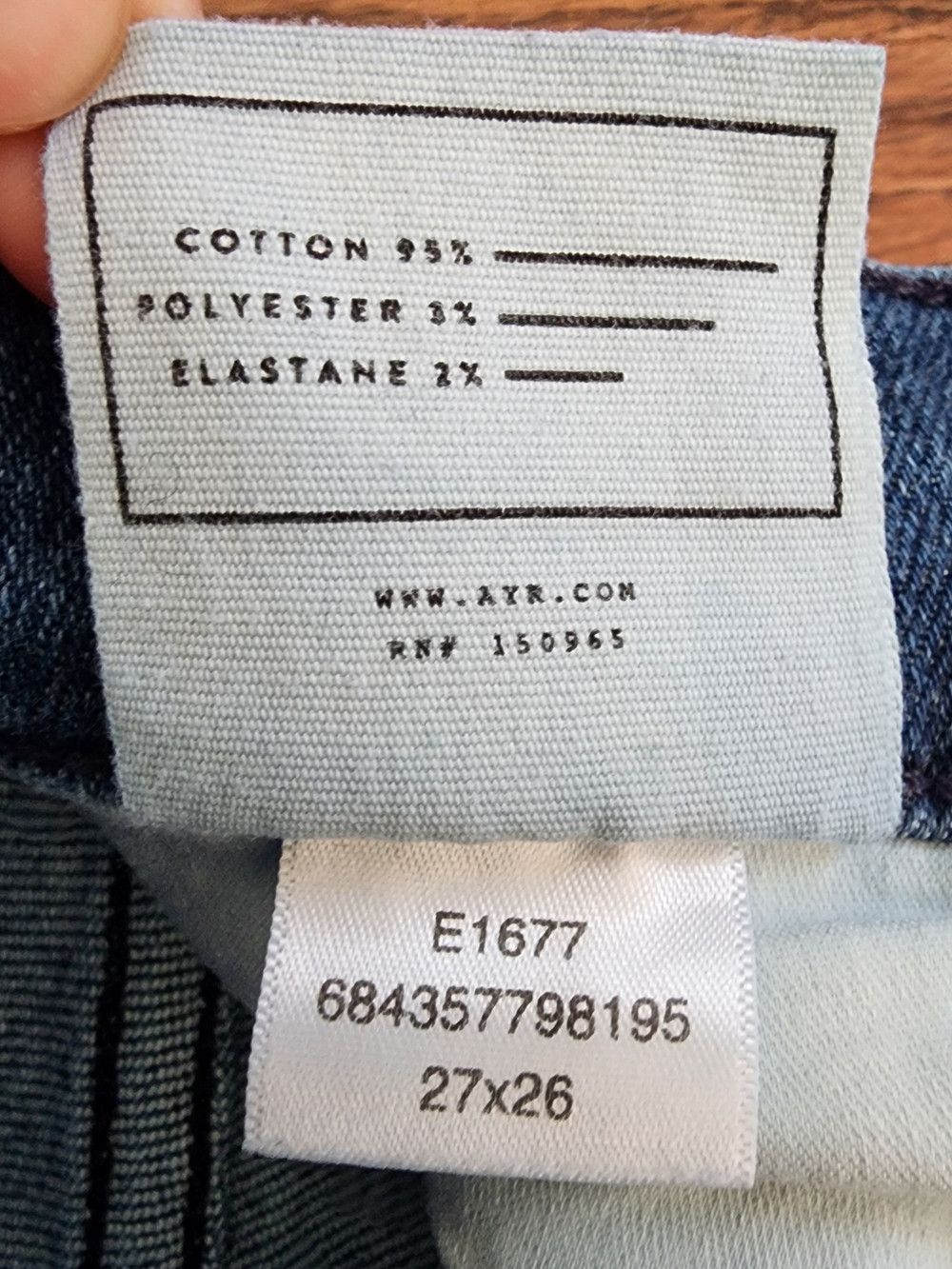 AYR AYR The Riser Skinny Jeans 27 Raw Hem NYC Premium Denim Size 27" / US 4 / IT 40 - 7 Thumbnail
