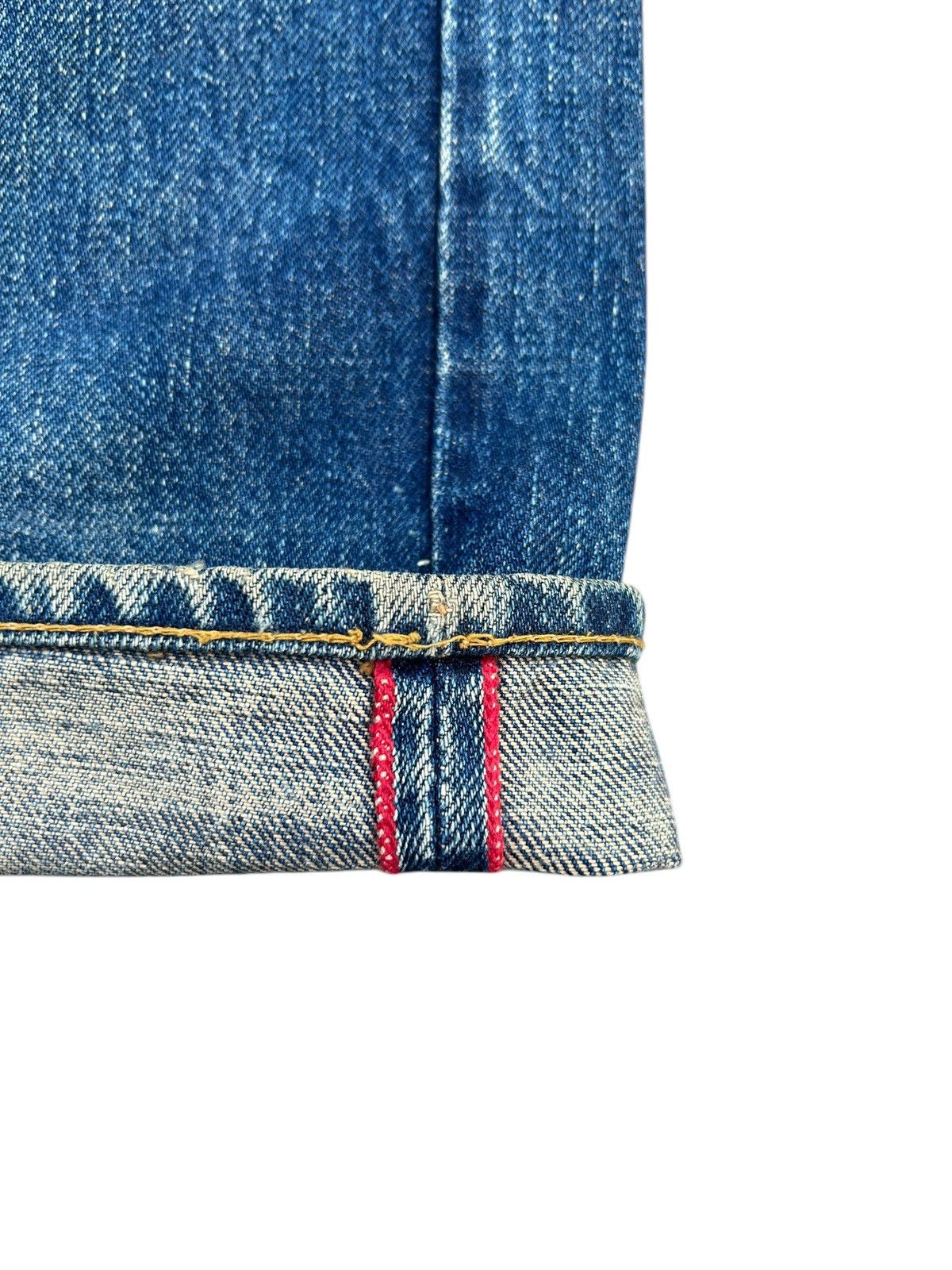 Kapital Thrashed Vintage Blue Blue Indigo Selvedge Denim Jeans Size US 32 / EU 48 - 4 Thumbnail