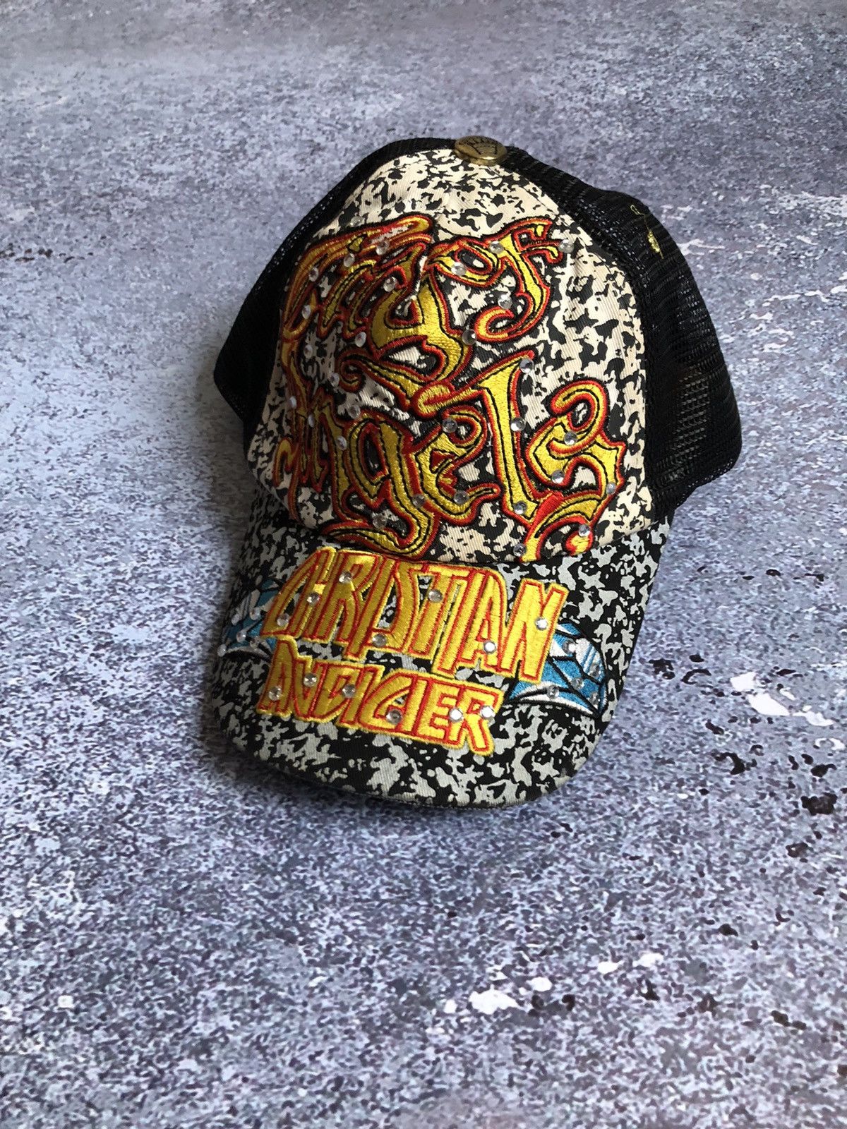 Ed Hardy Vintage Y2K Ed Hardy by Cristian Audigier x3 Big Logo Cap Size ONE SIZE - 13 Thumbnail