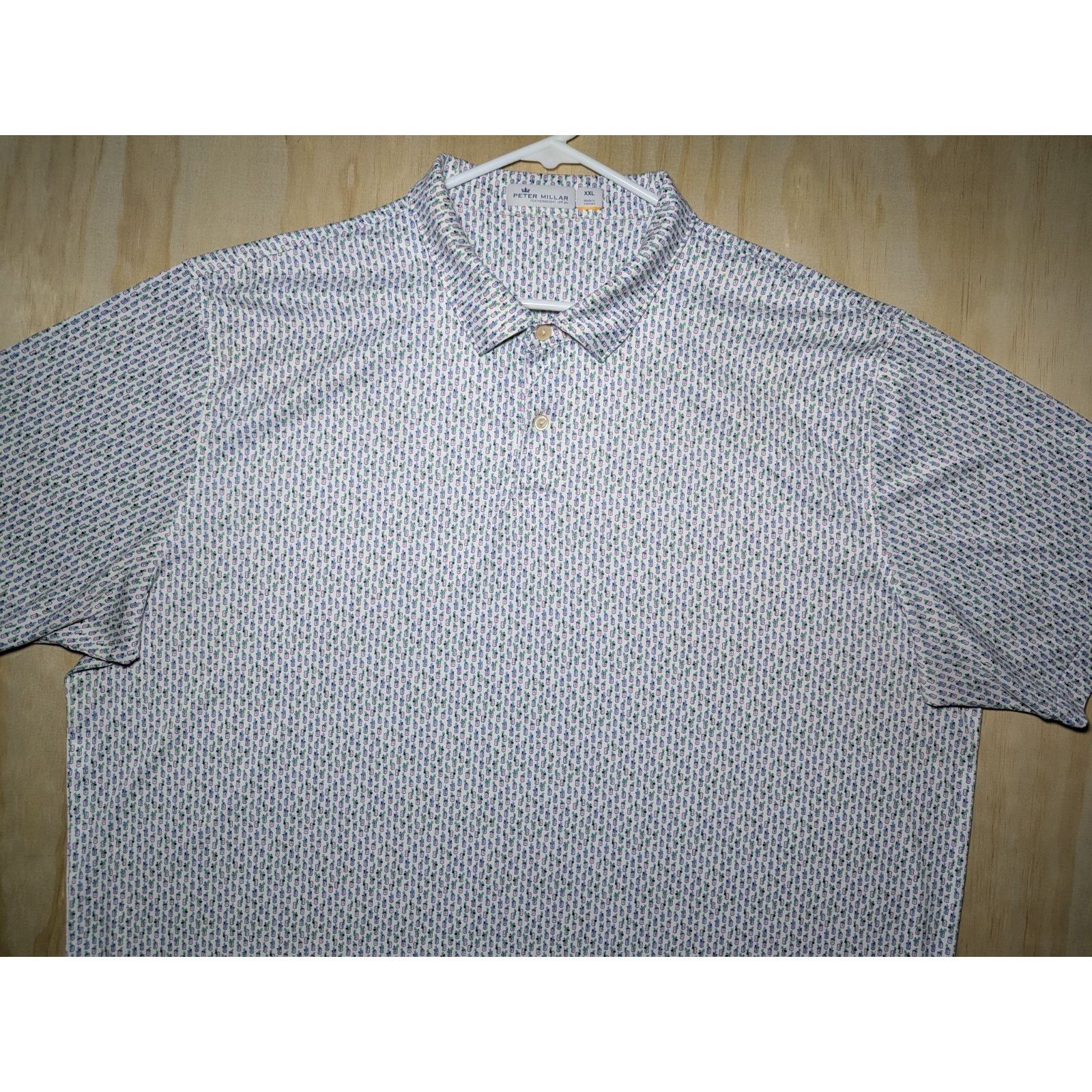 Peter Millar Peter Millar Men's XXL Featherweight Polo Shirt Oak Hills Size US XXL / EU 58 / 5 - 4 Thumbnail