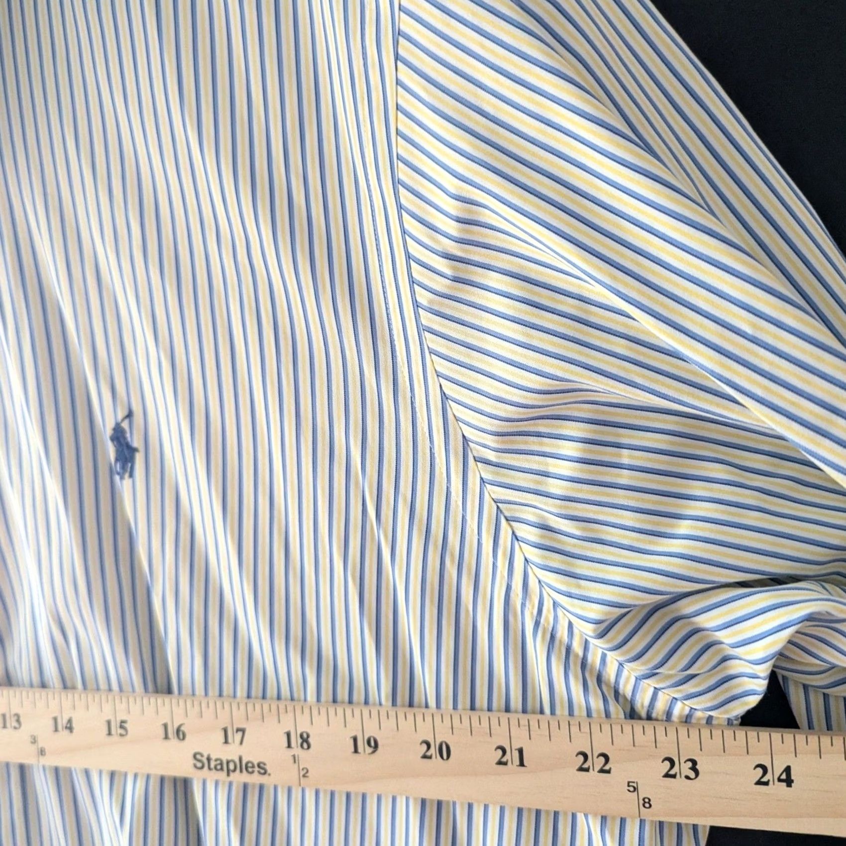 Ralph Lauren Ralph Lauren Shirt Mens Custom Fit Striped Blue Yellow 17.5 34/35 Button Down Size US XXL / EU 58 / 5 - 5 Thumbnail