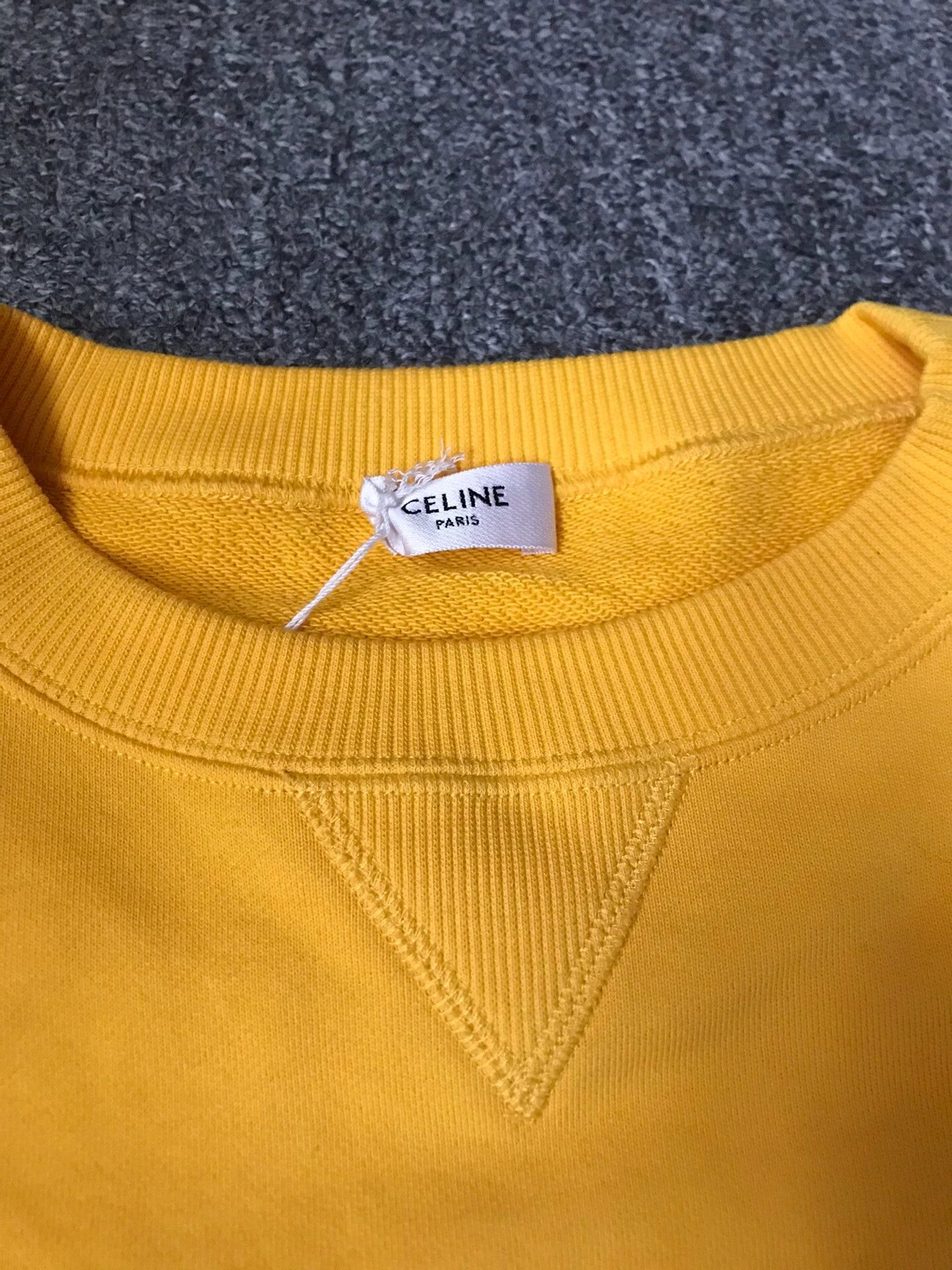 Celine Celine M black yellow colorblock logo unisex sweatshirt Size US M / EU 48-50 / 2 - 4 Thumbnail
