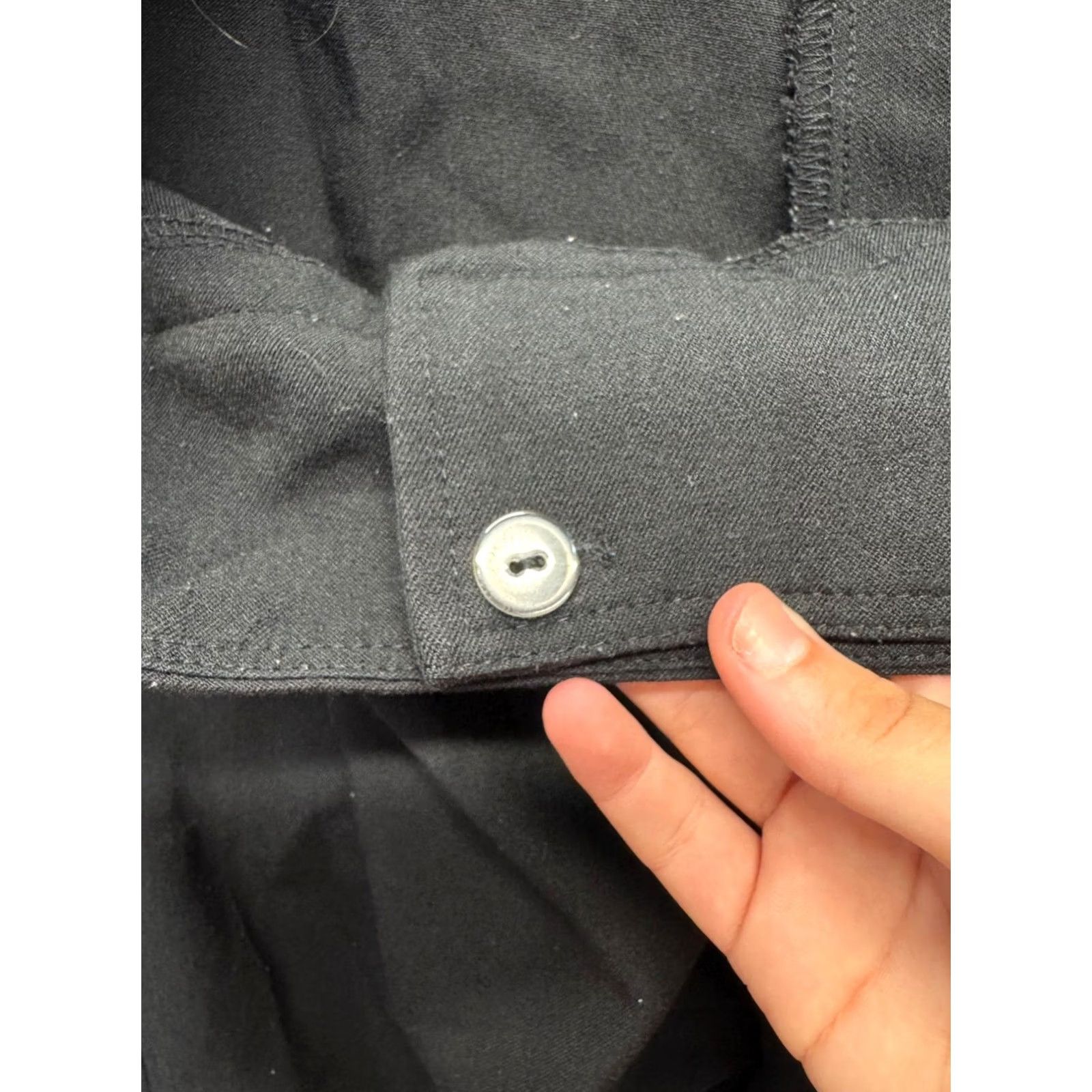 Vintage Kimchi Blue Black Wide-Leg Pants With Buttoned Waist Womens M Dress Pants尺 Size 32" / US 10 / IT 46 - 4 Thumbnail