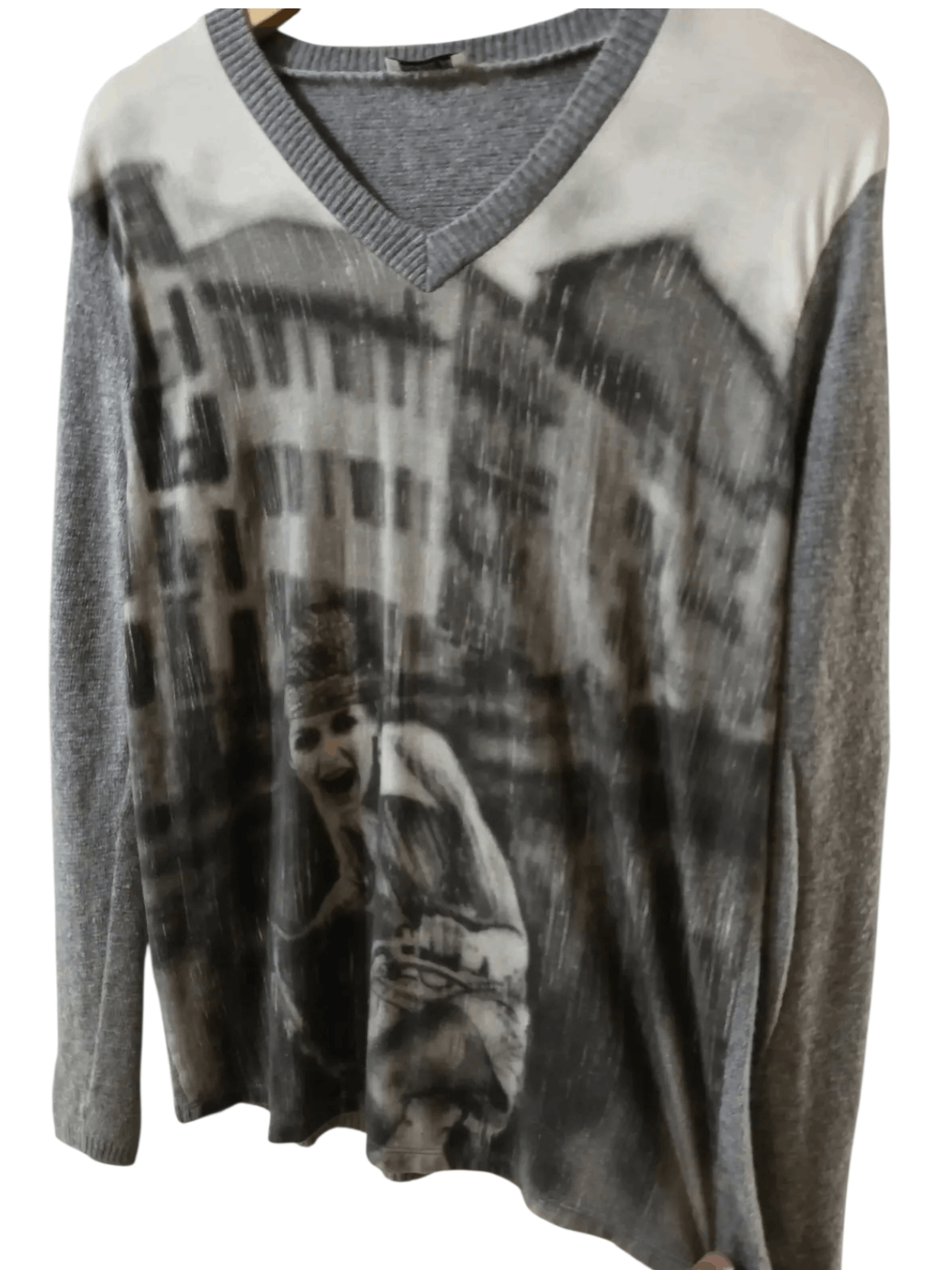 Other Maurice Abot Art Print Knit V-Neck Sweater Size US M / EU 48-50 / 2 - 4 Thumbnail