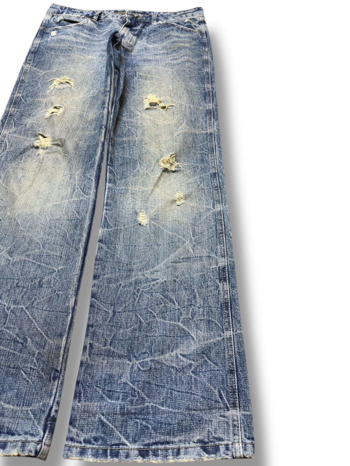 Tornado Mart Vintage Mystic Jeans Honeycomb Grunge Denim Size US 32 / EU 48 - 4 Thumbnail