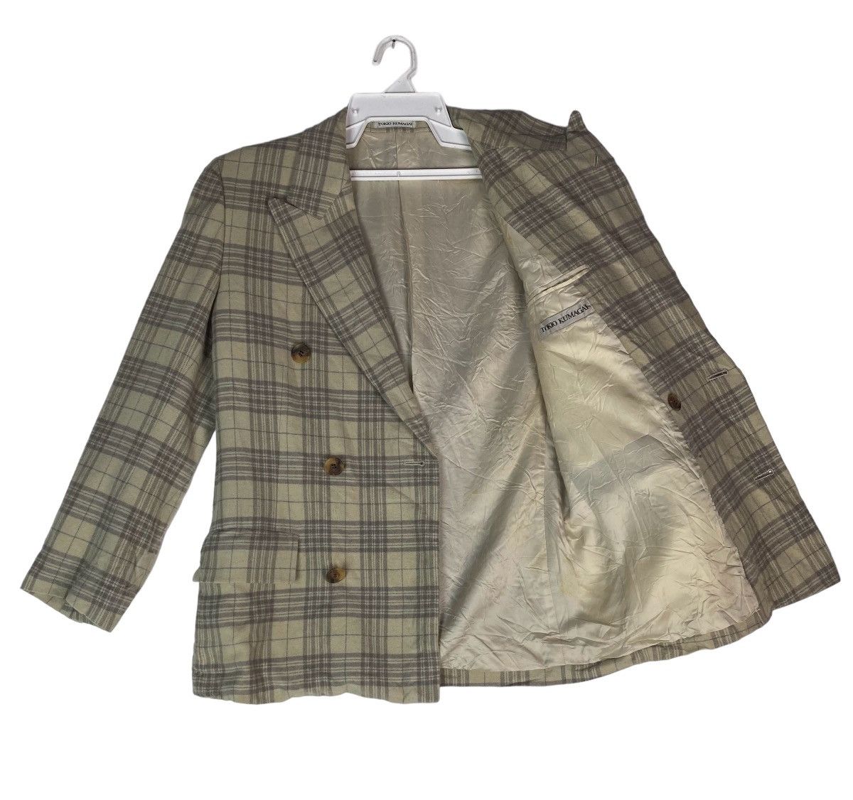 Tokio Kumagai Vtg 90s archive Tokio Kumagai tartan plaid wool coat jacket Size US M / EU 48-50 / 2 - 3 Thumbnail