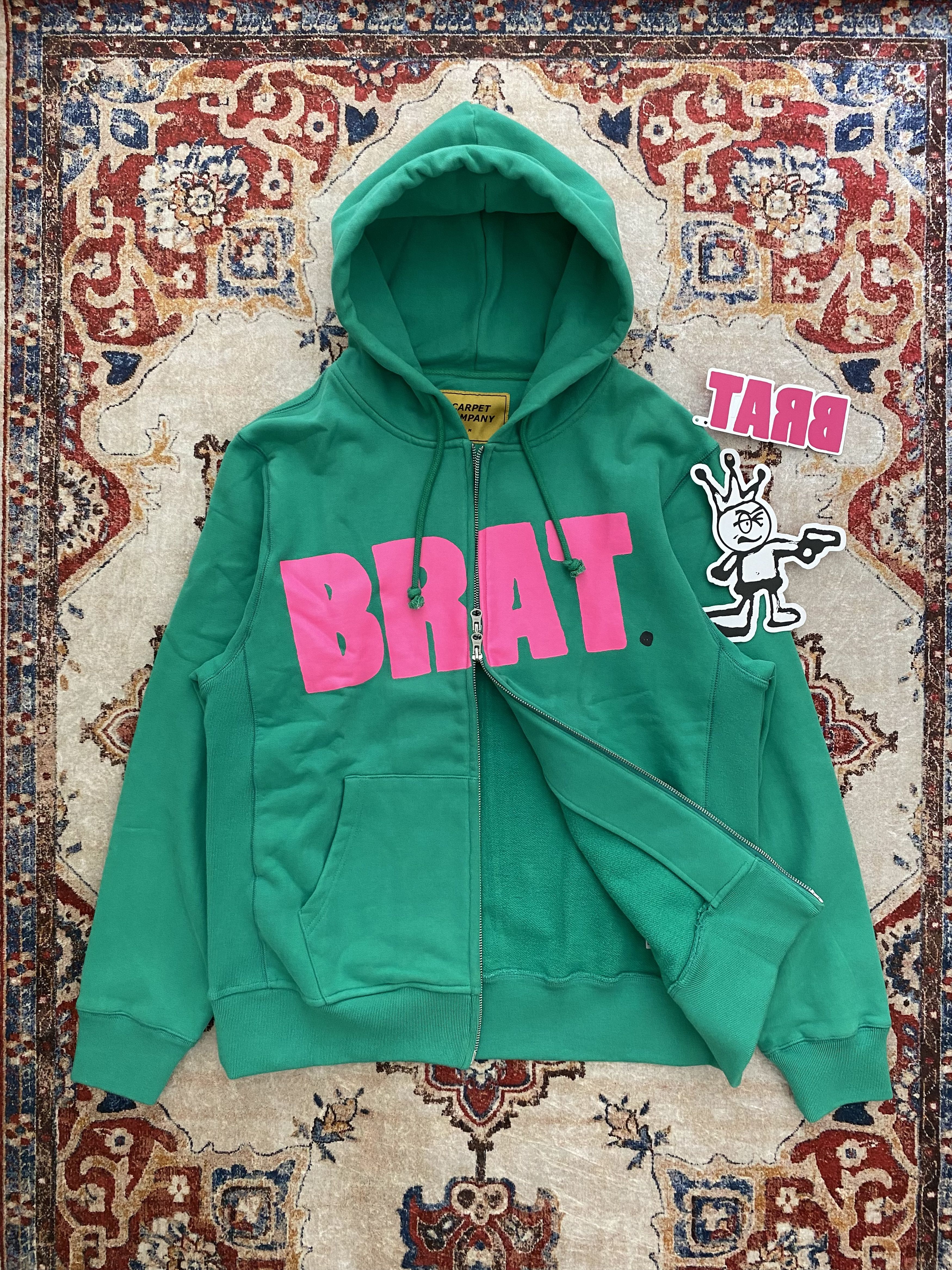 Carpet Company Carpet Company BRAT. Zip Hoodie - Green Size US M / EU 48-50 / 2 - 2 Thumbnail