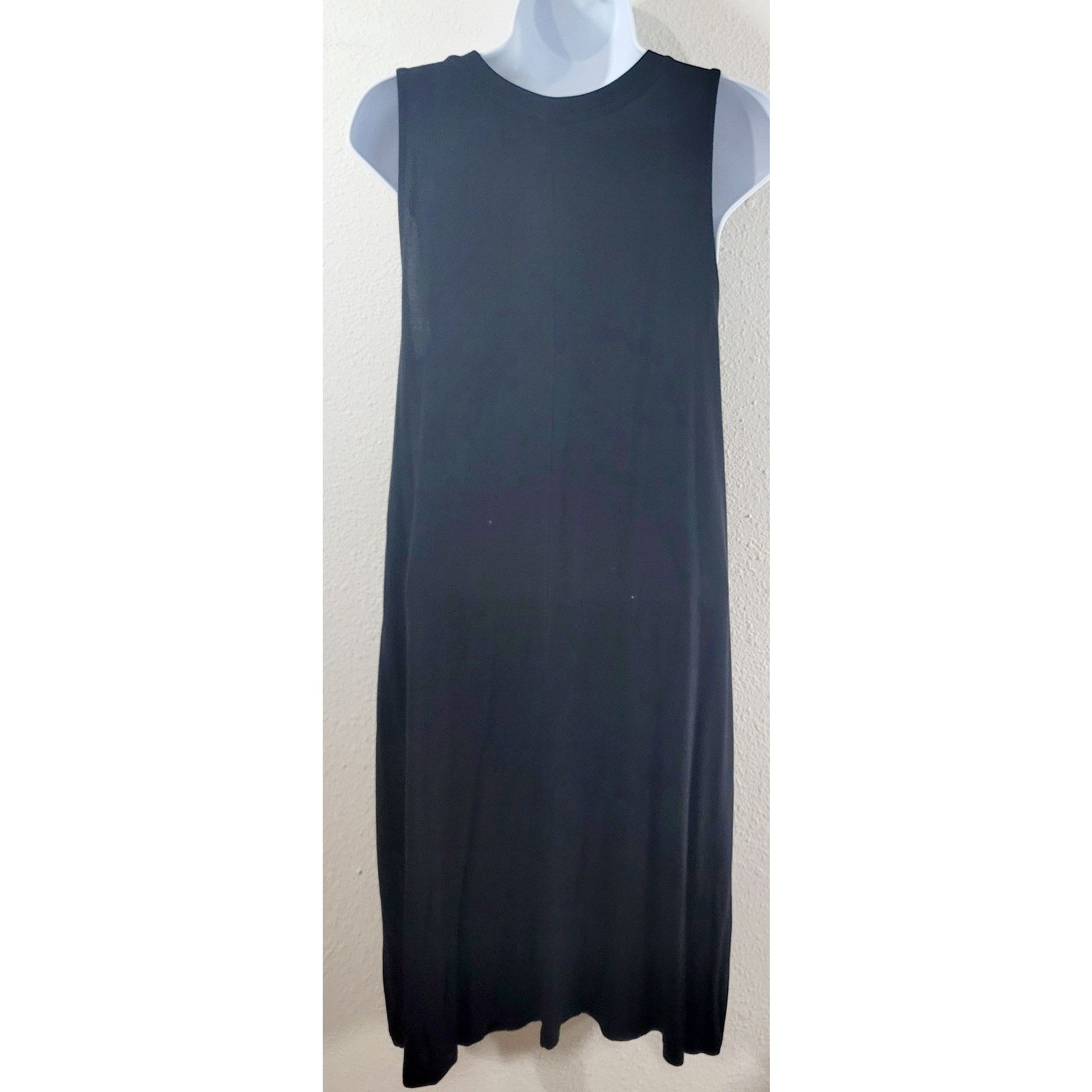 Other Time & Tru Black A Line Sleeveless Midi Dress Medium Size M / US 6-8 / IT 42-44 - 2 Thumbnail