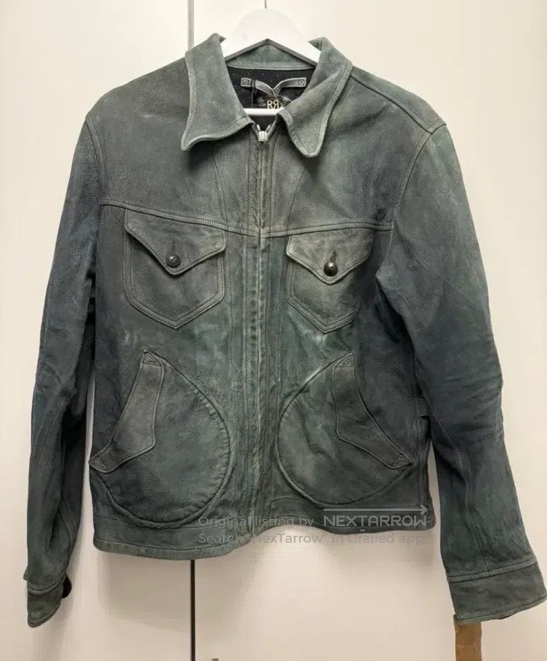 RRL Ralph Lauren RRL Ralph Lauren Indigo Leather Jacket Size US M / EU 48-50 / 2 - 1 Thumbnail