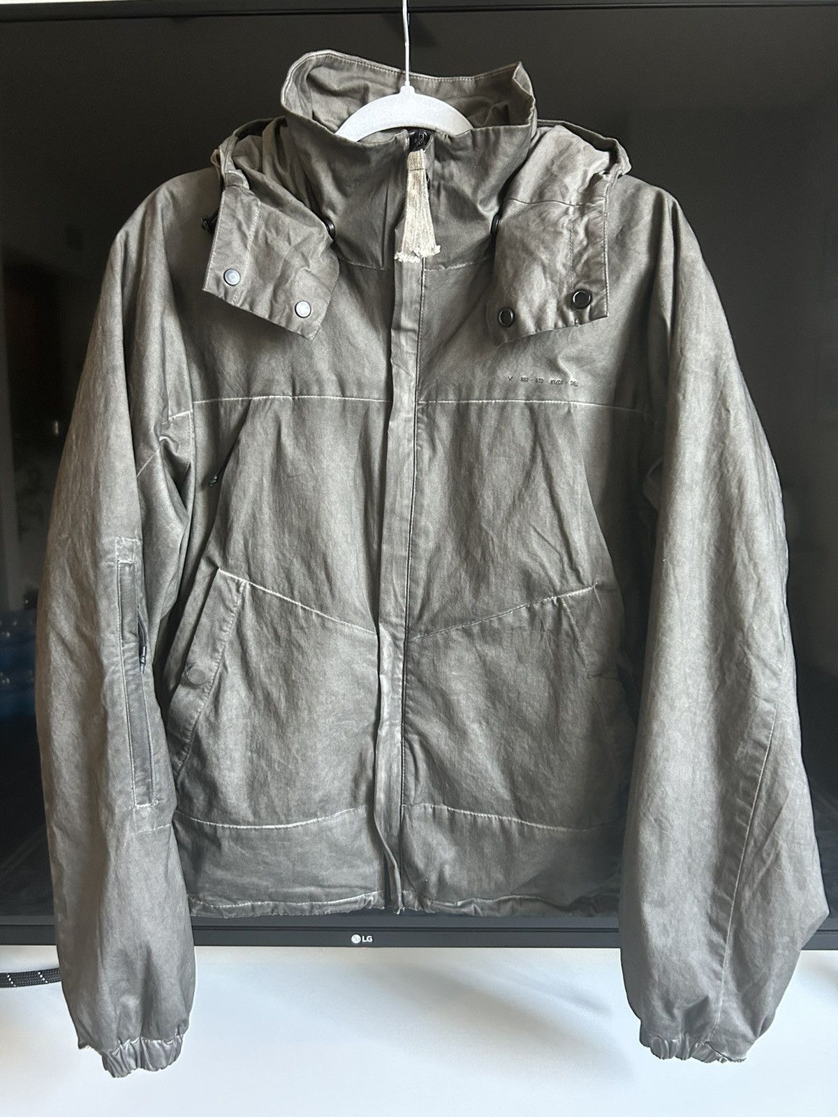 Image of Unsound Rags x Who Is Jacov Jacov Object Dyed Shell Jacket in Grey, Men's (Size Small)