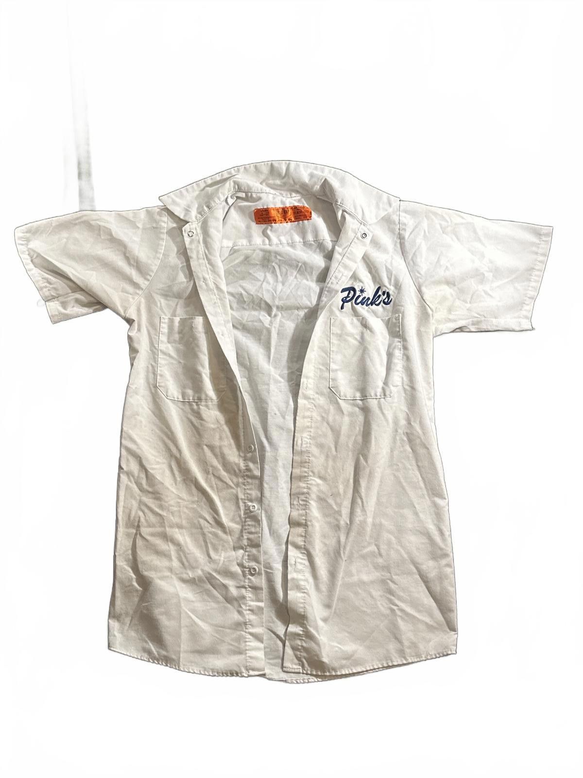 Red Kap Red Kap Men's Small White Work Shirt "Pinks Window Services" Size 36R - 1 Thumbnail
