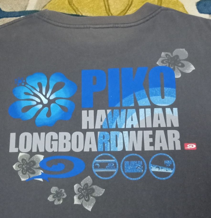 Vintage Vintage 90s PIKO Hawaiian Longboard Wear T-shirt Size US XL / EU 56 / 4 - 17 Thumbnail
