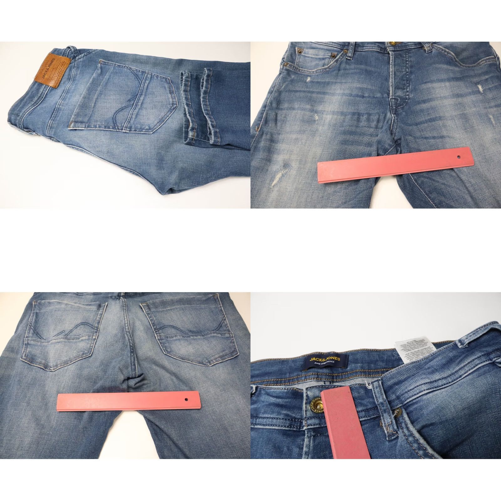 Jack & Jones JACK & JONES Slim Glenn Jeans Men's W32/L32 Faded Distressed Button Fly Stretch Jeans Size US 32 / EU 48 - 8 Thumbnail