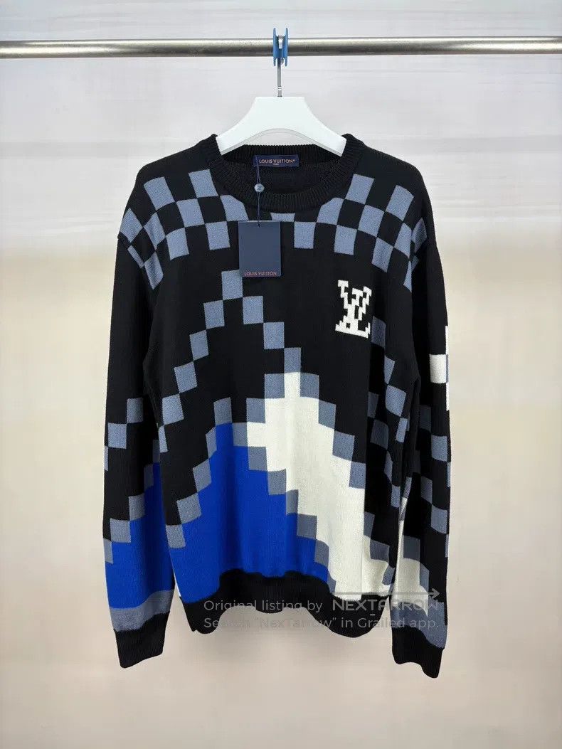 Louis Vuitton Louis Vuitton Checkerboard mosaic logo sweatshirt Size US XL / EU 56 / 4 - 1 Thumbnail