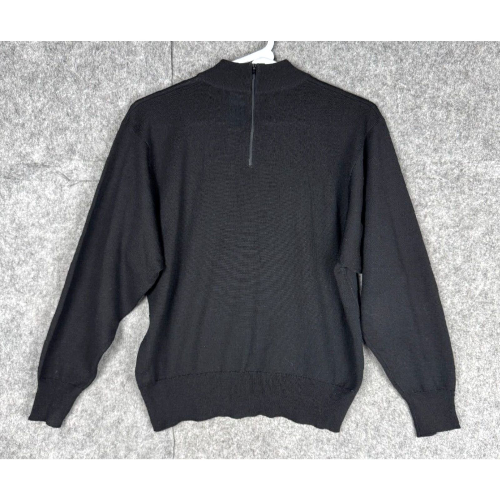 Ballantyne Ballantyne Sweater Unisex Adults Size 40 Black Wool Crew Neck Zip Pullover 2000 Merino Scotland Vintage No Size S / US 4 / IT 40 - 2 Thumbnail