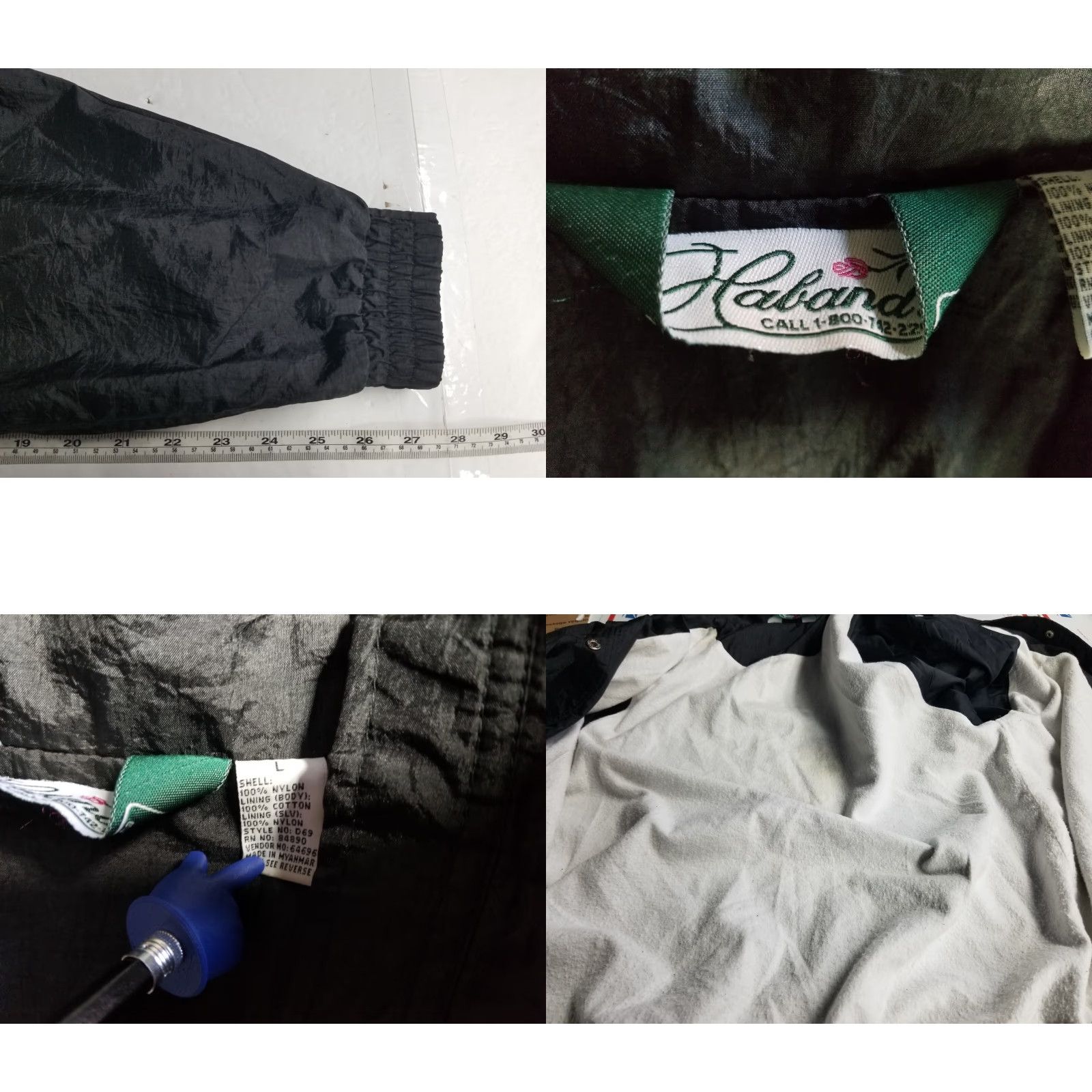 Haband VINTAGE Haband Windbreaker Jacket Woman Full Snap Black Size L Size L / US 10 / IT 46 - 8 Thumbnail