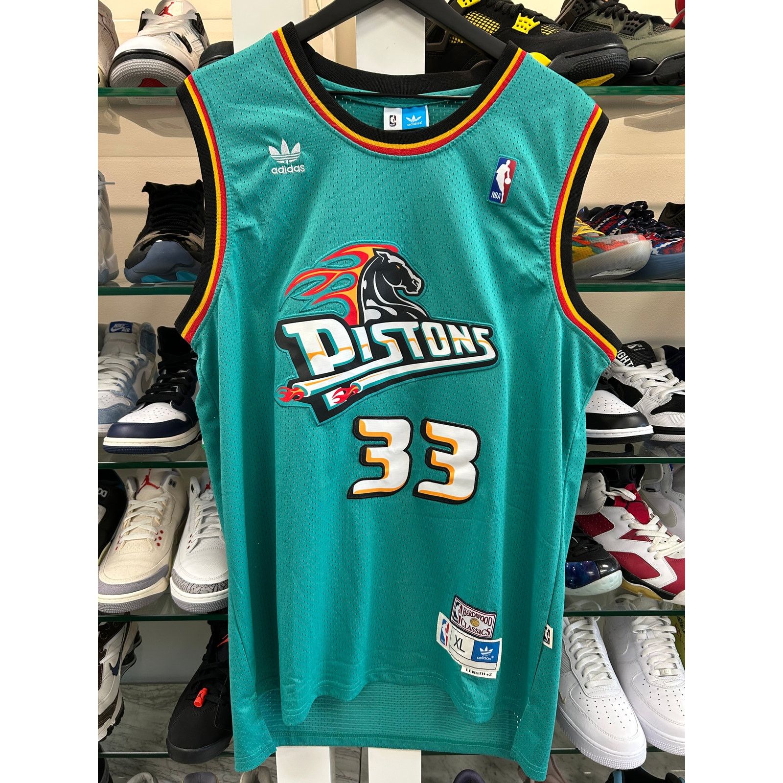 Adidas Adidas Hardwood Classics Detroit Pistons Hill #33 Jersey XL Size US XL / EU 56 / 4 - 1 Thumbnail