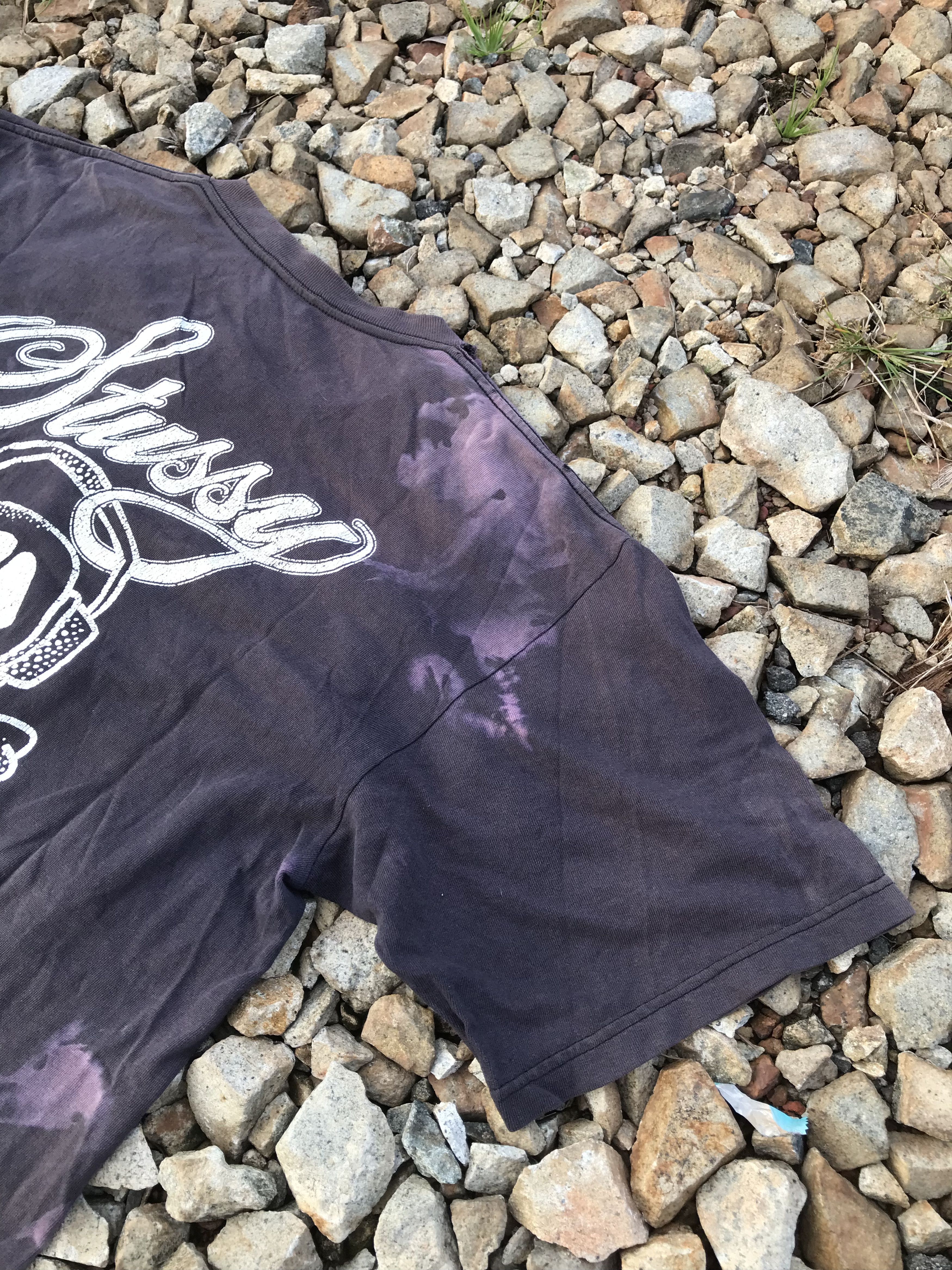 Stussy Trashed Faded Stussy Skull Distressed Tee Shirt Size US L / EU 52-54 / 3 - 16 Thumbnail