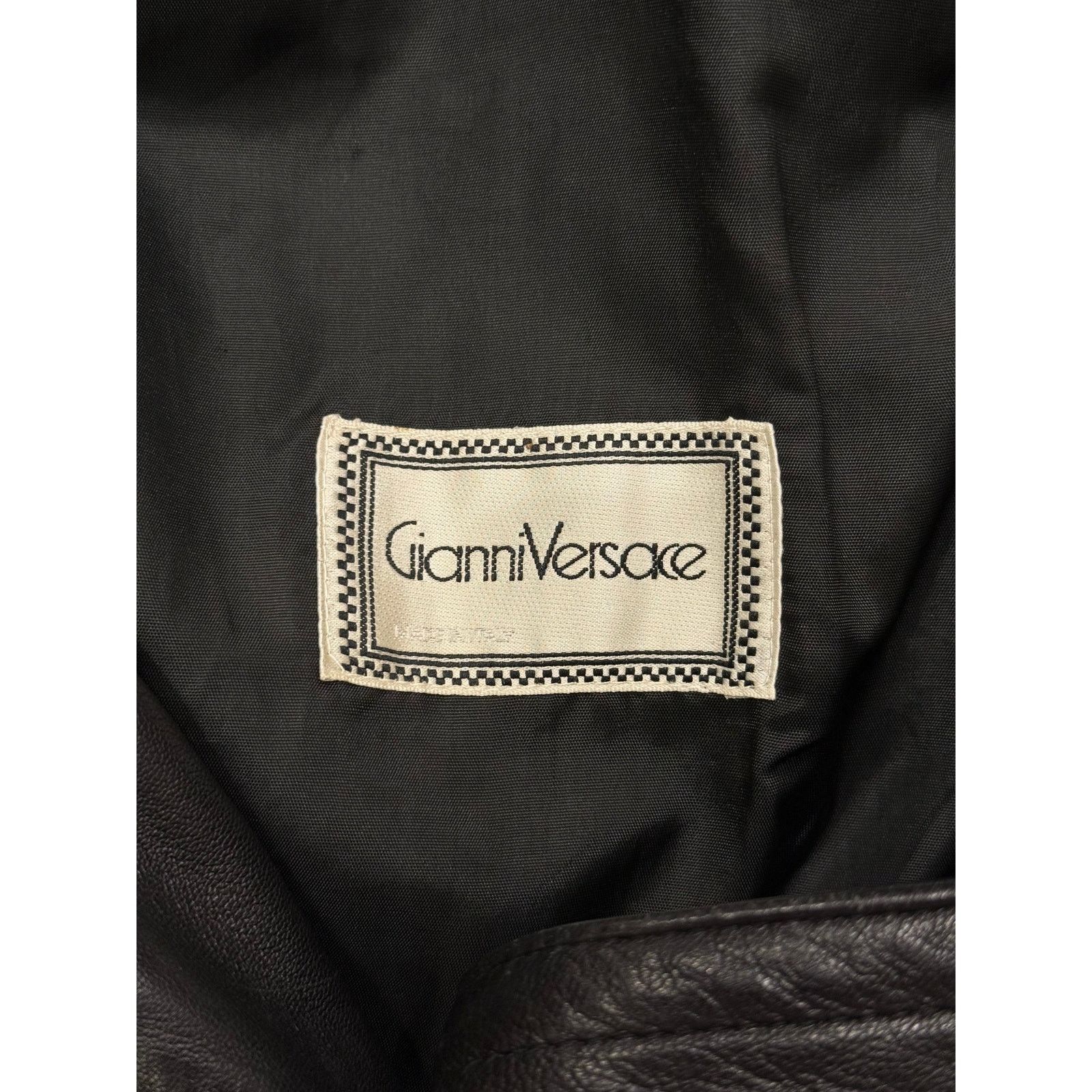 Versace 1990s Gianni Versace leather jacket with gold studs details Size US M / EU 48-50 / 2 - 8 Thumbnail